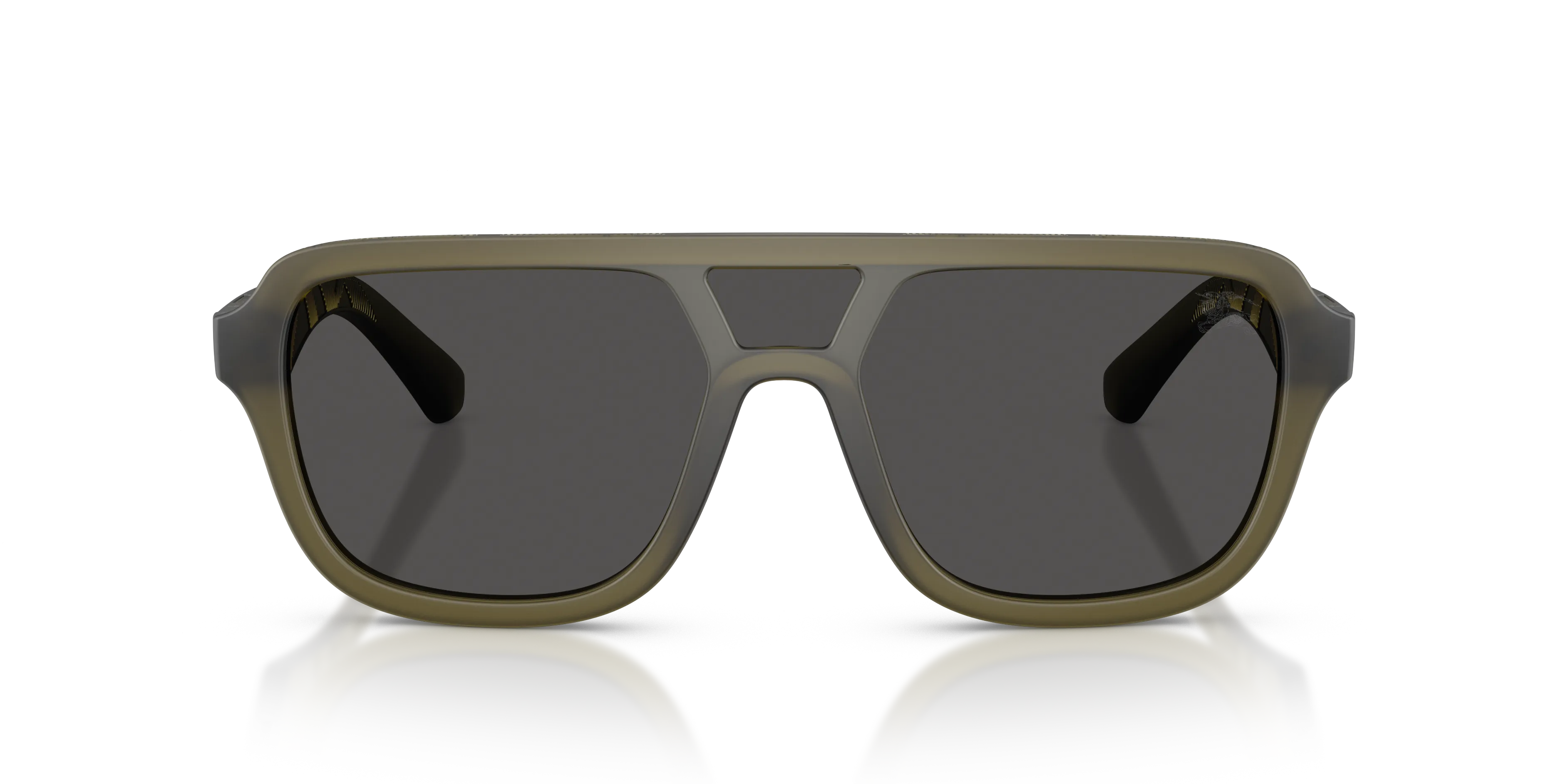 Burberry BE4474U 421287 Occhiali da sole Iniettato Verde Grigio Pilot Normale - immagine 3
