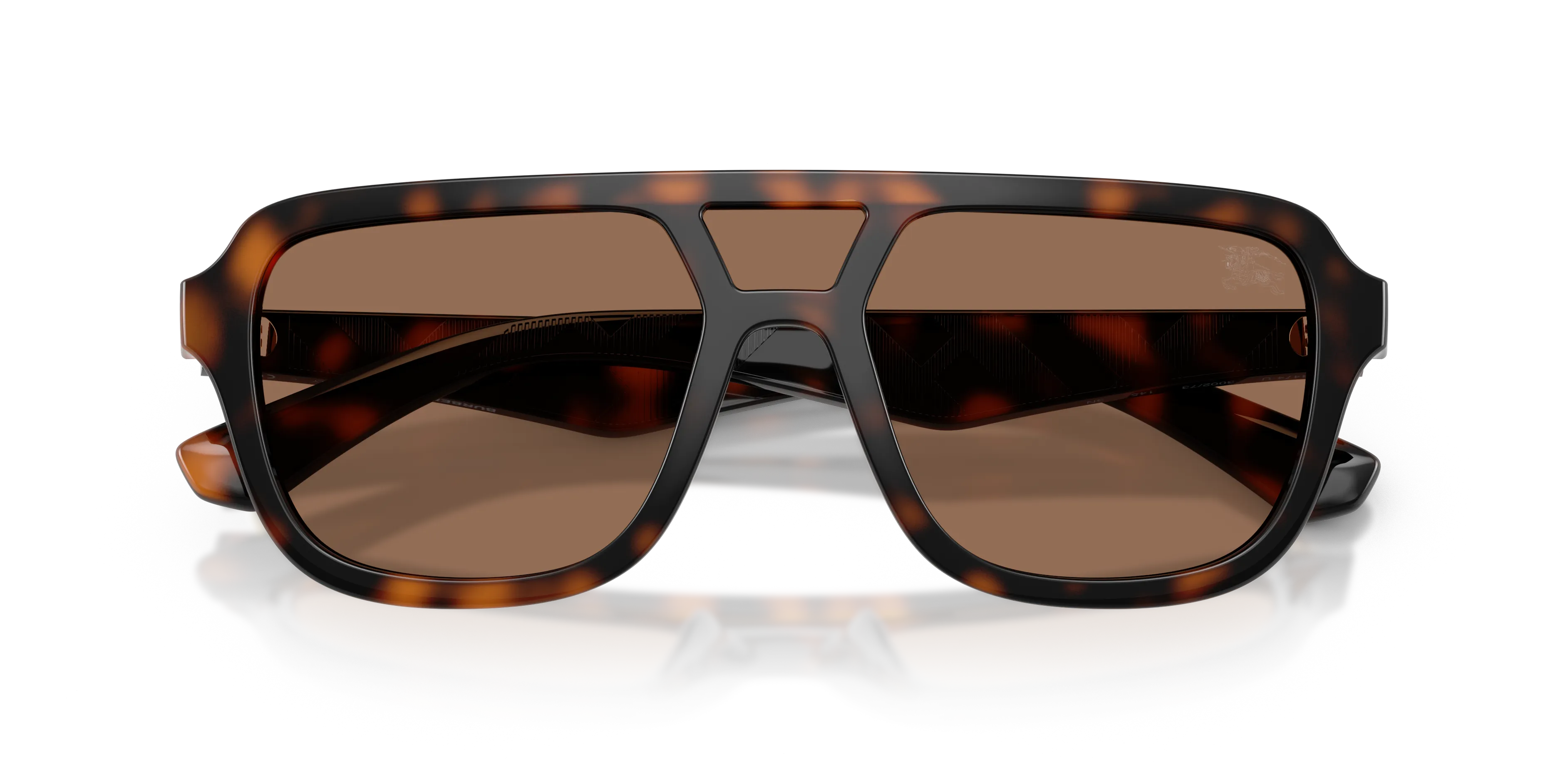 Burberry BE4474U 300273 Occhiali da sole Iniettato Marrone Marrone Pilot Normale - immagine 2