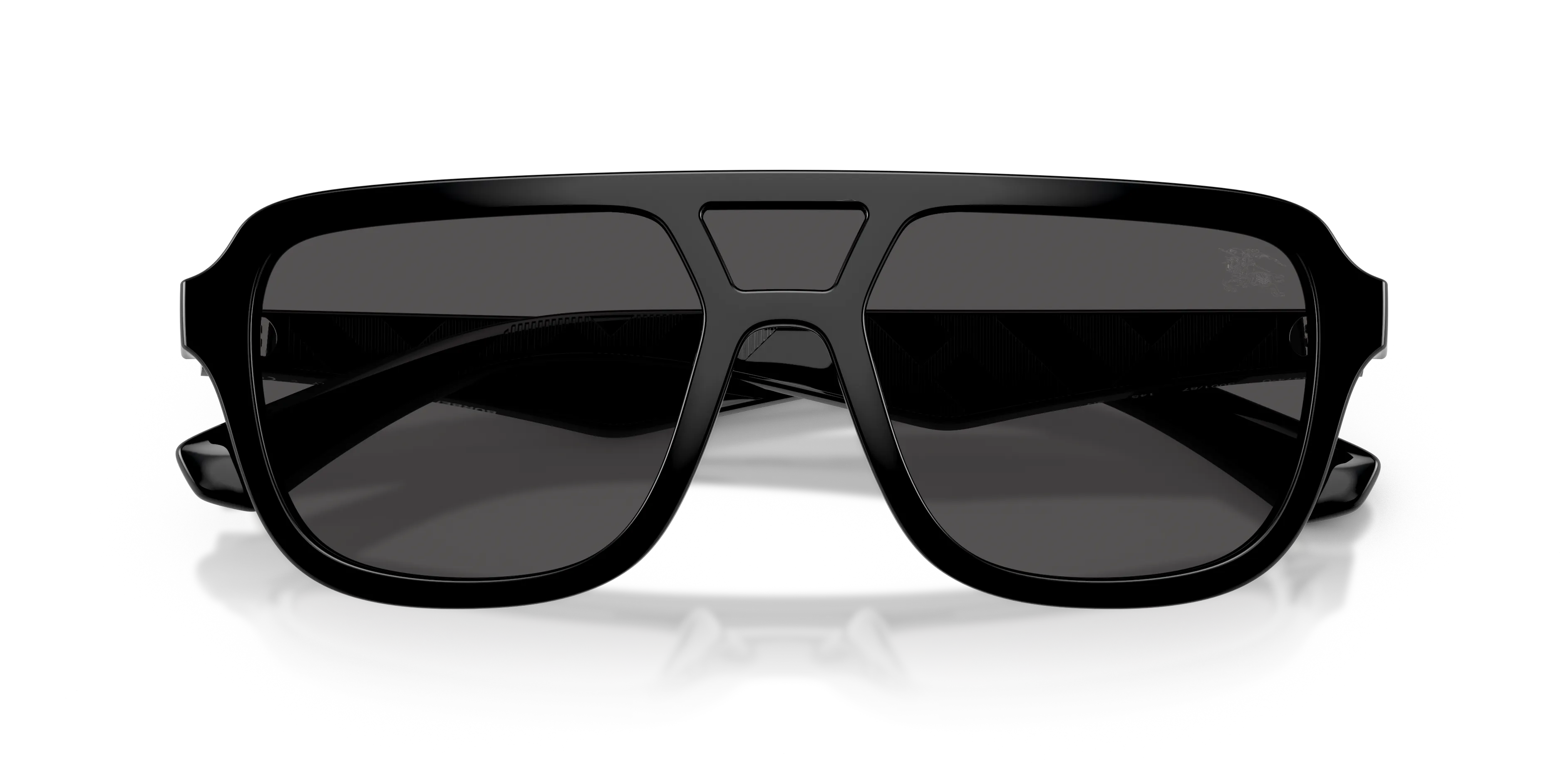 Burberry BE4474U 300187 Occhiali da sole Iniettato Nero Grigio Pilot Normale - immagine 2