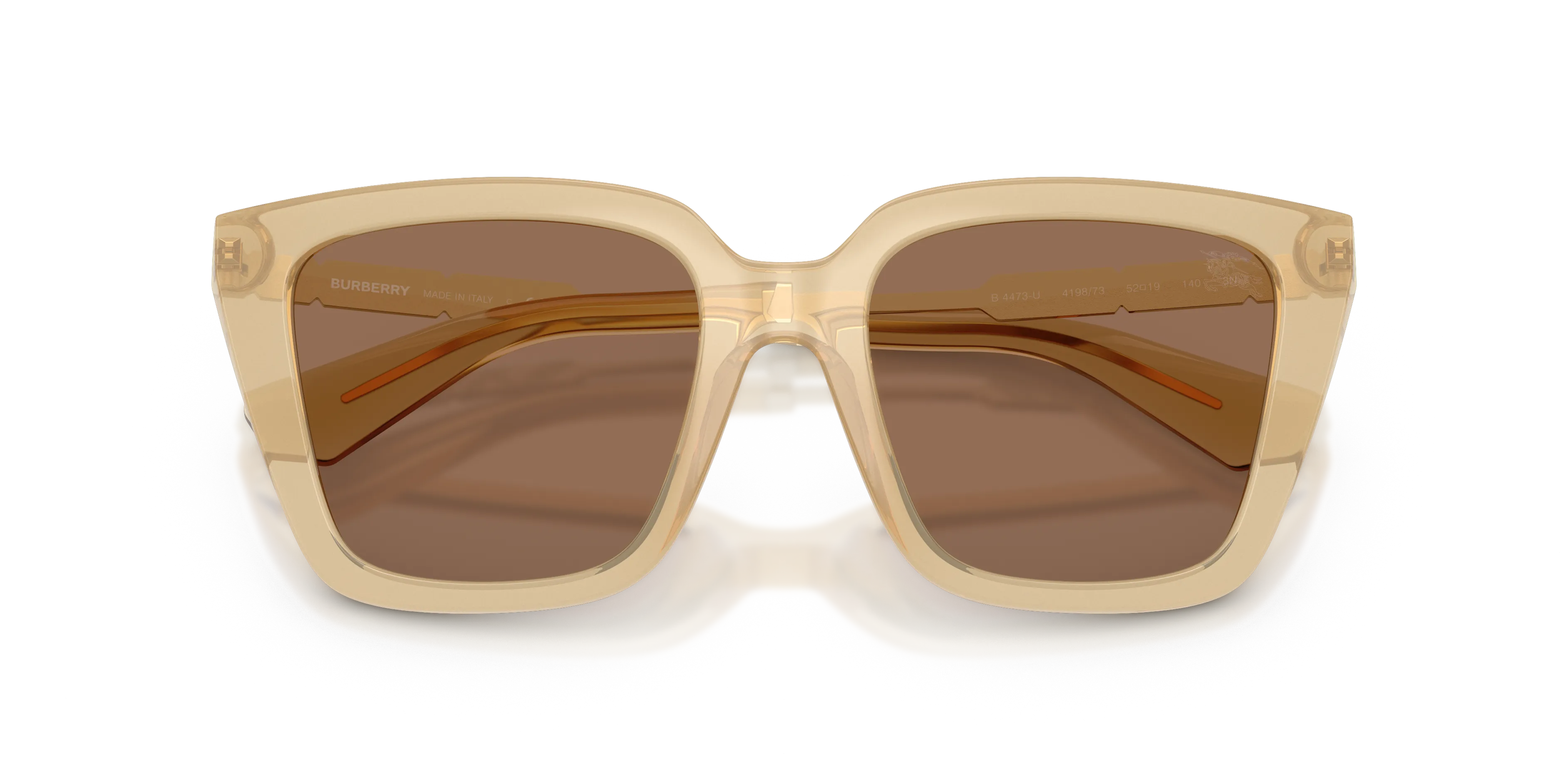 Burberry BE4473U 419873 Occhiali da sole Iniettato Giallo Marrone Squadrata Normale - immagine 2