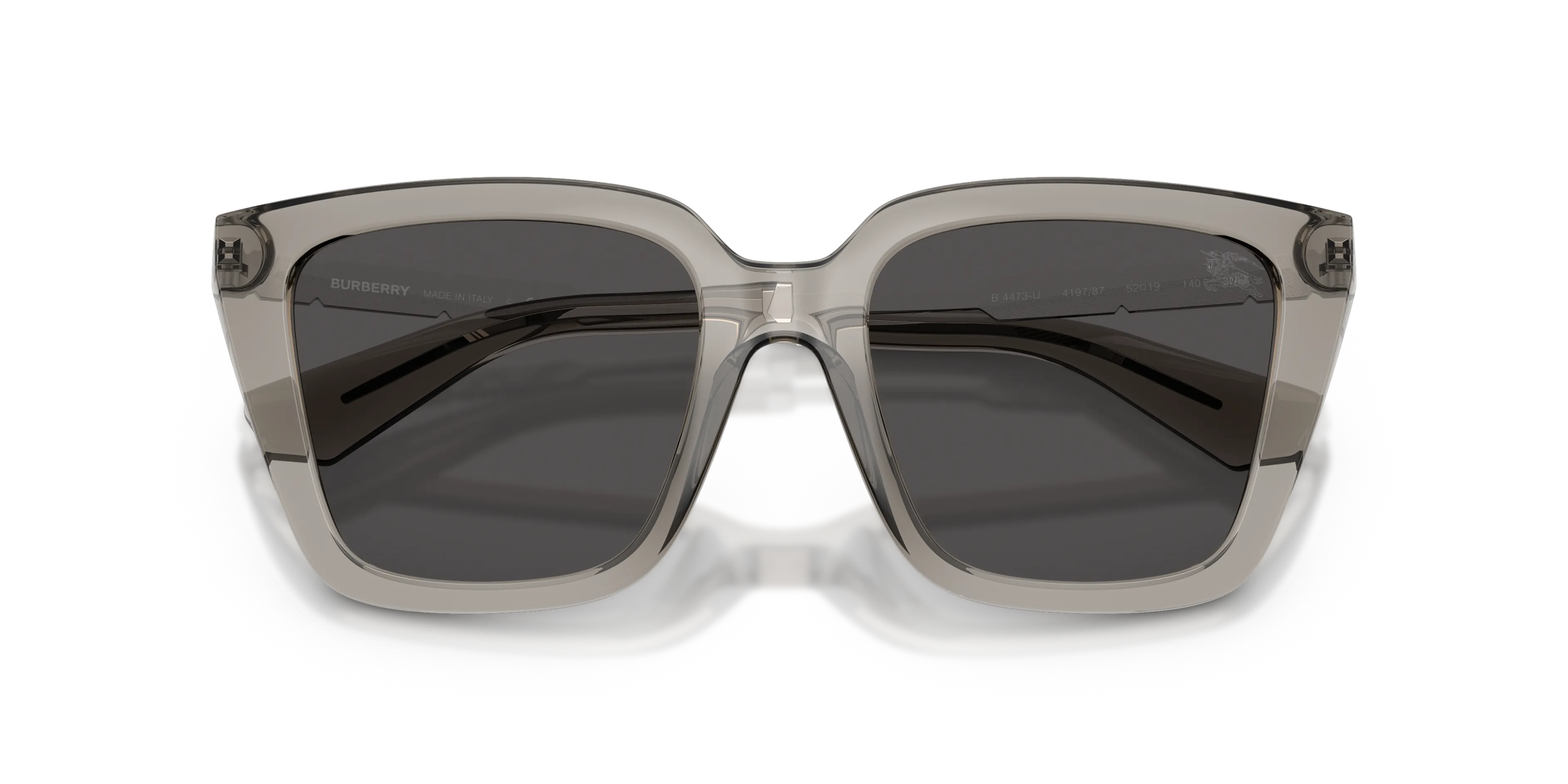 Burberry BE4473U 419787 Occhiali da sole Iniettato Grigio Grigio Squadrata Normale - immagine 2