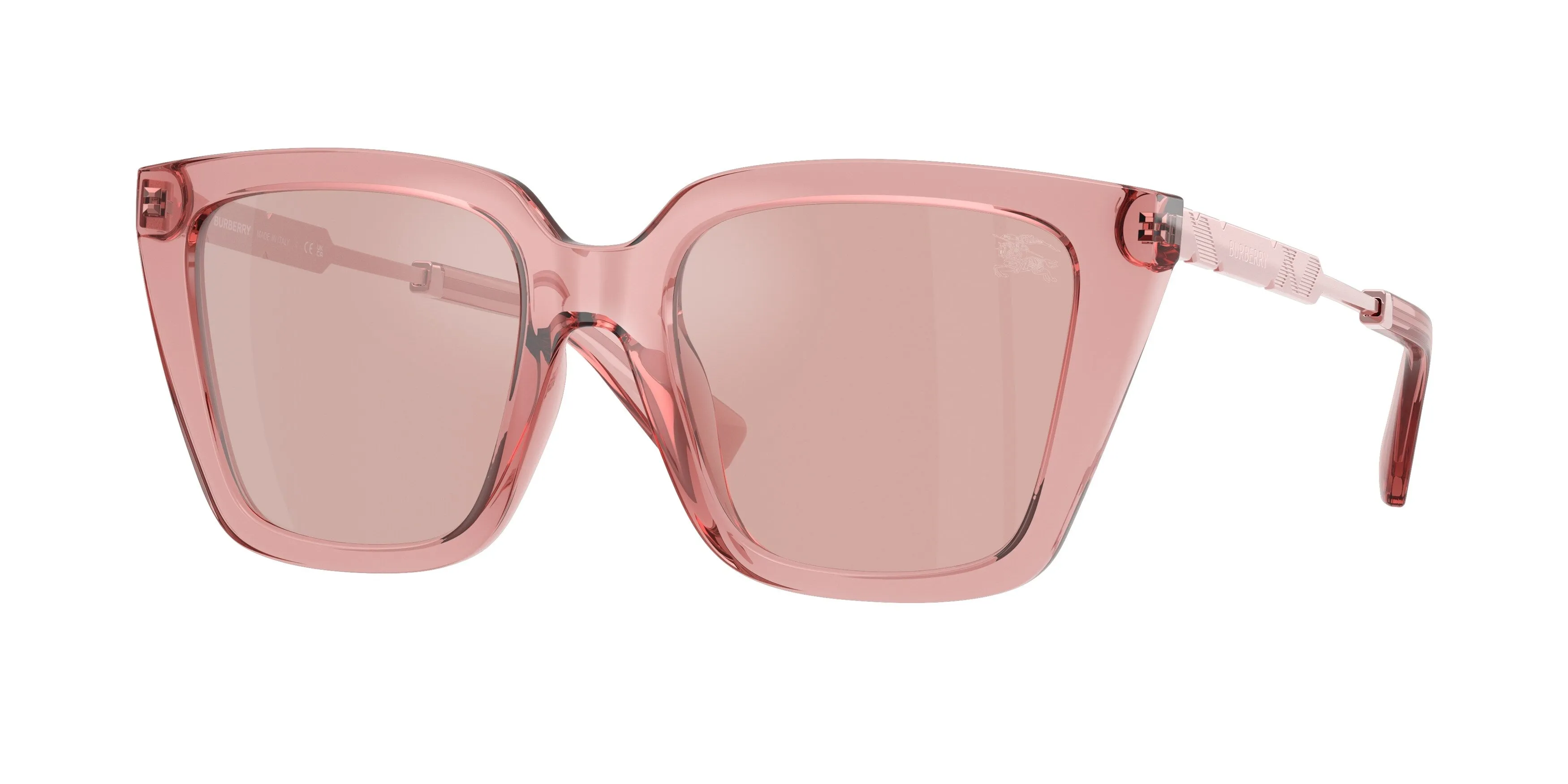Burberry BE4473U 41969L Occhiali da sole Iniettato Rosa Viola Squadrata Normale Specchiato - immagine 1