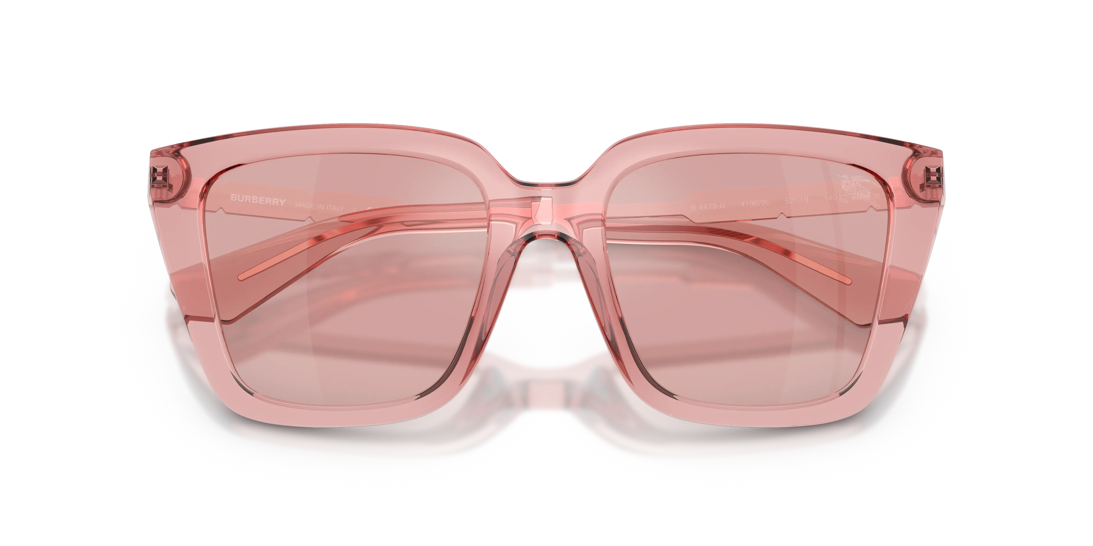 Burberry BE4473U 41969L Occhiali da sole Iniettato Rosa Viola Squadrata Normale Specchiato - immagine 2