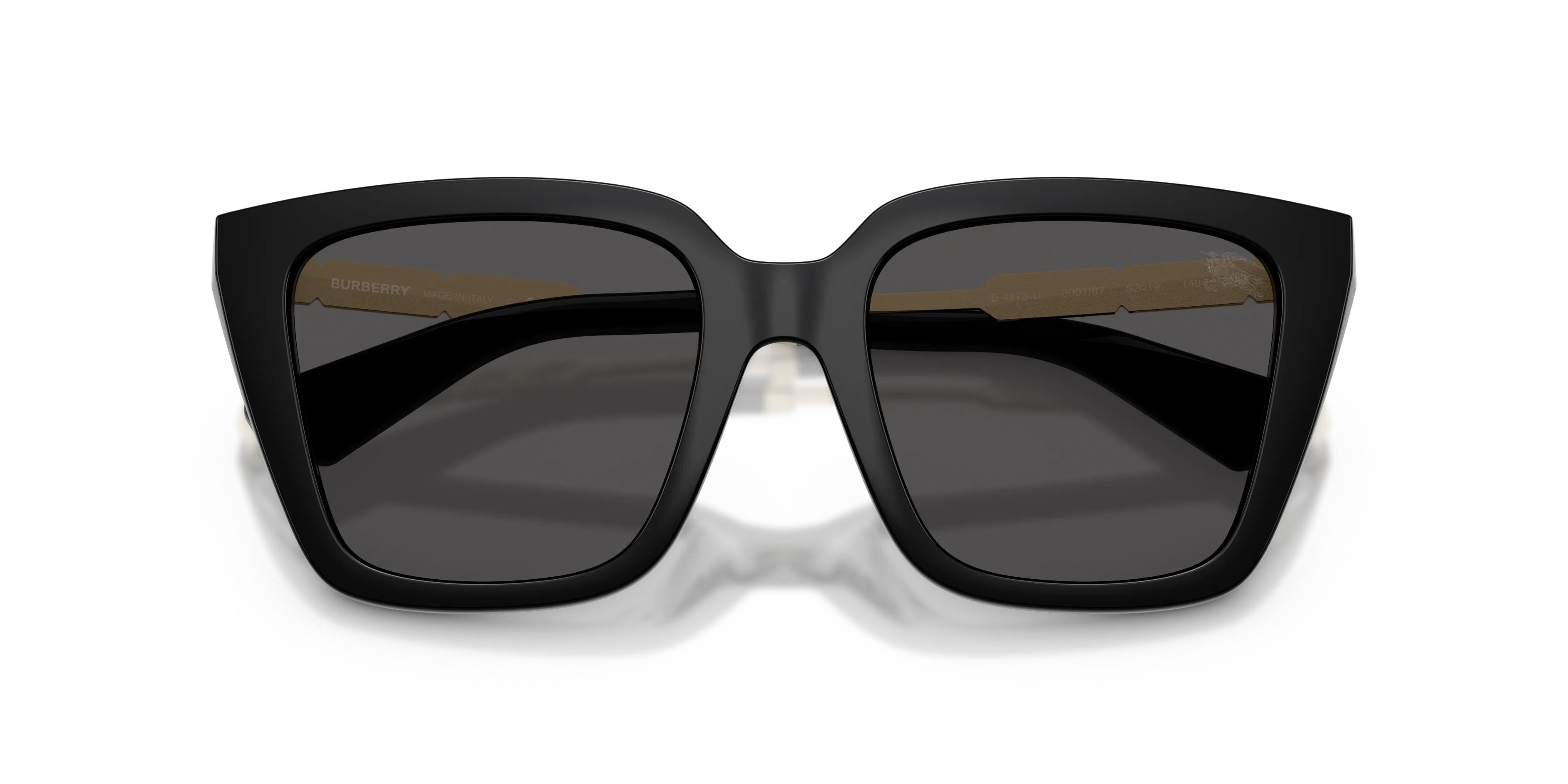 Burberry BE4473U 300187 Occhiali da sole Iniettato Nero Grigio Squadrata Normale - immagine 2