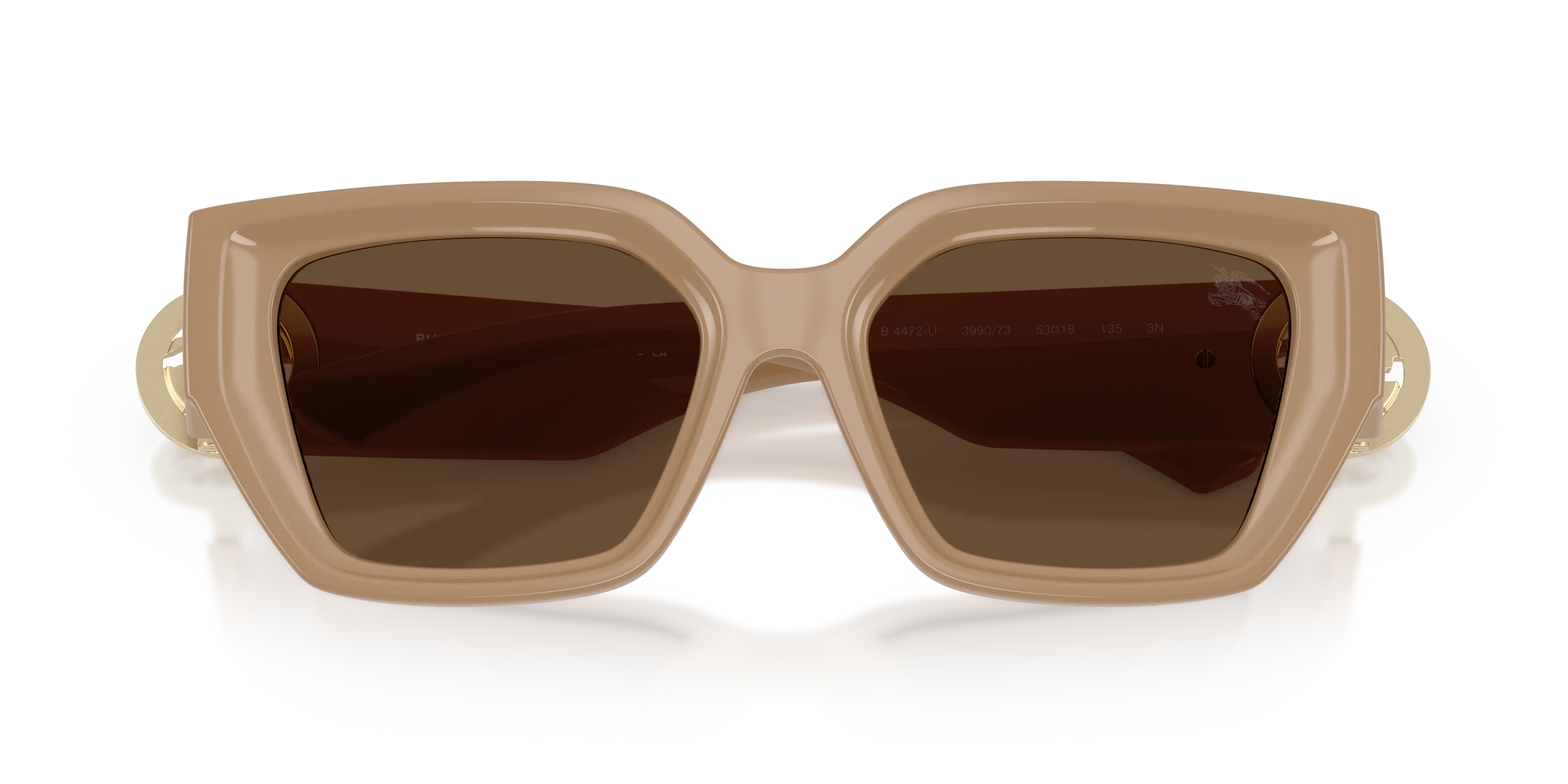 Burberry BE4472U 399073 Occhiali da sole Iniettato Beige Marrone Squadrata Normale - immagine 2