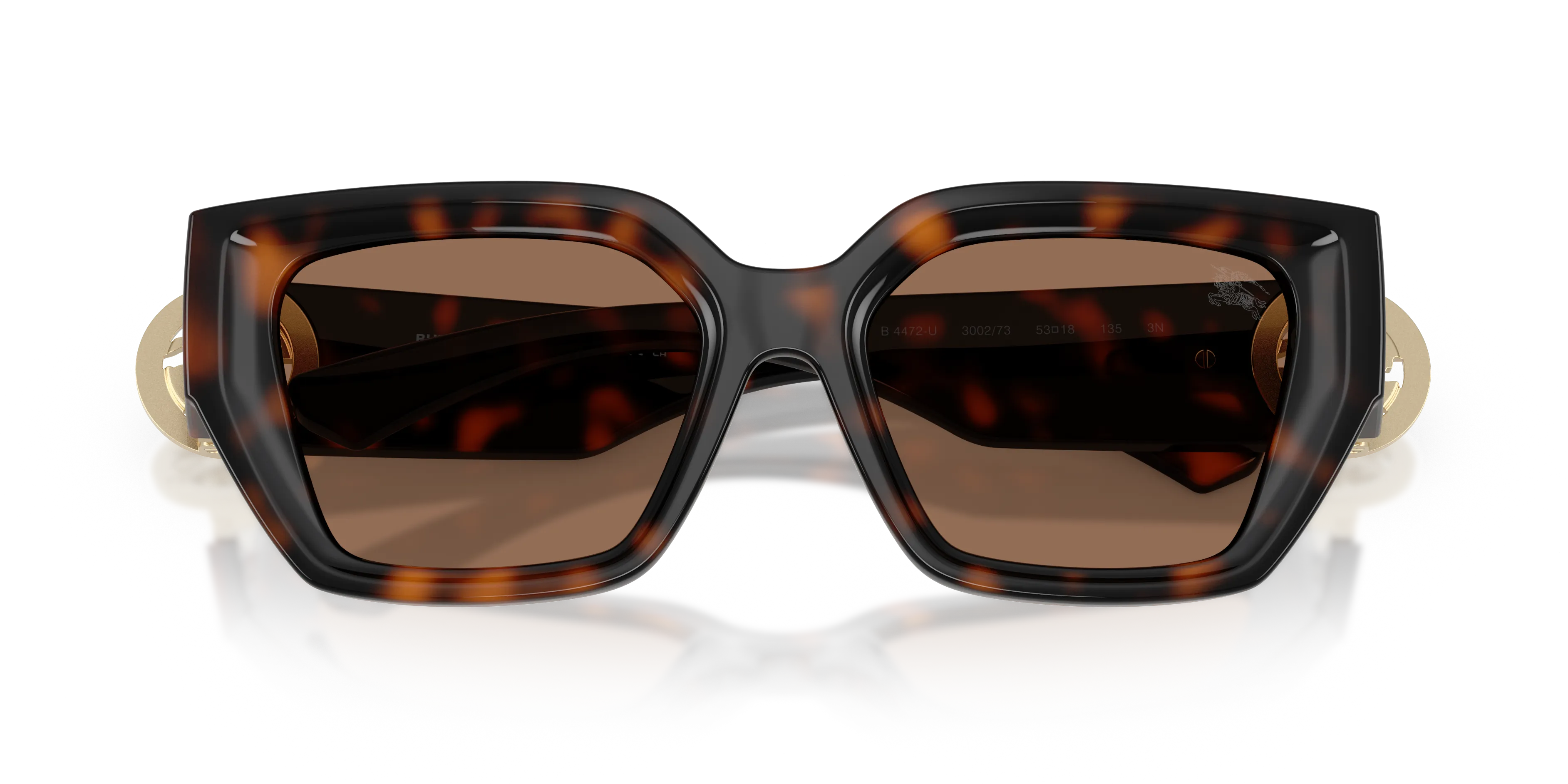 Burberry BE4472U 300273 Occhiali da sole Iniettato Marrone Marrone Squadrata Normale - immagine 2