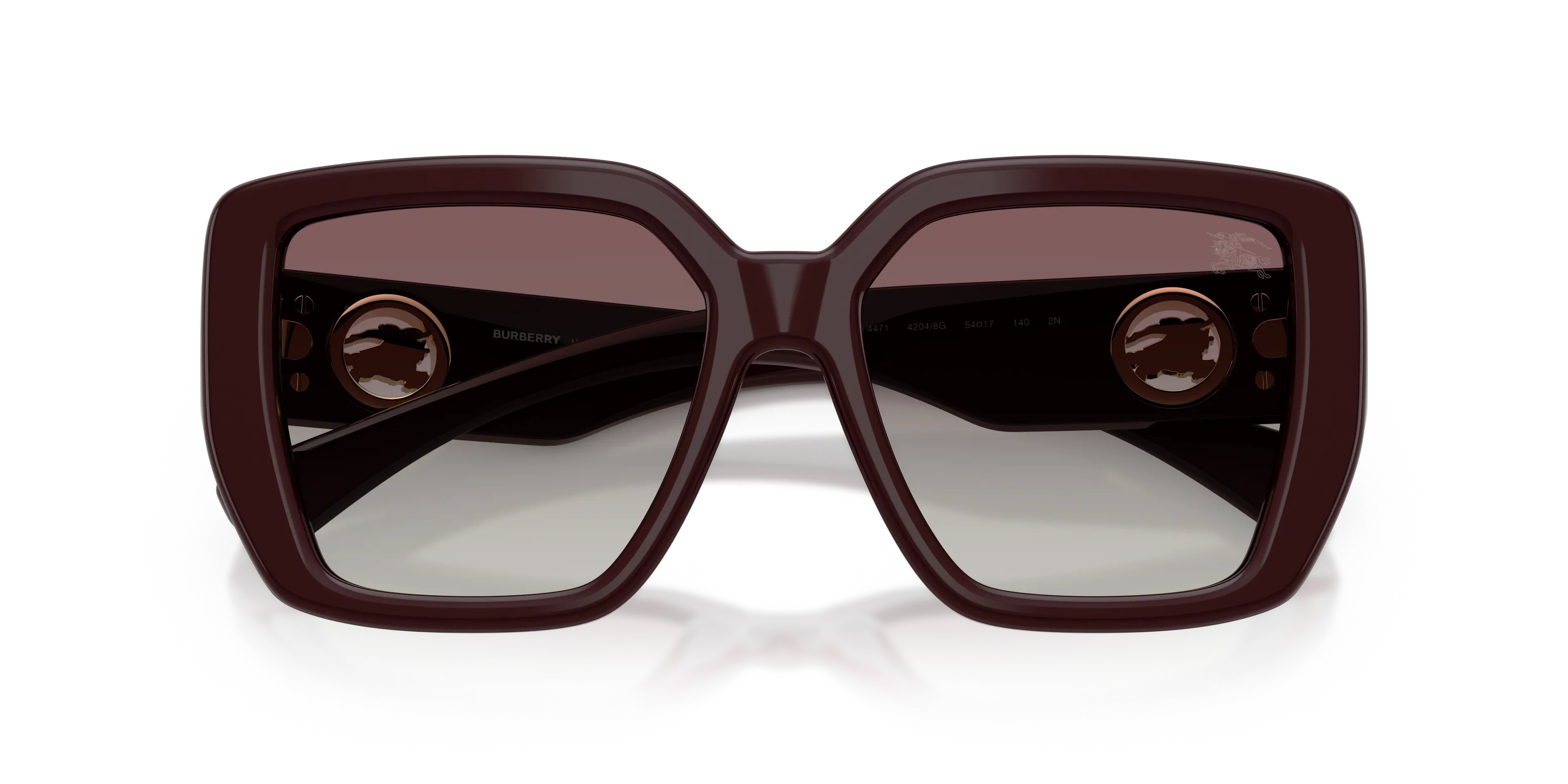 Burberry BE4471 42048G Occhiali da sole Acetato Rosso Grigio Squadrata Normale Sfumato - immagine 2