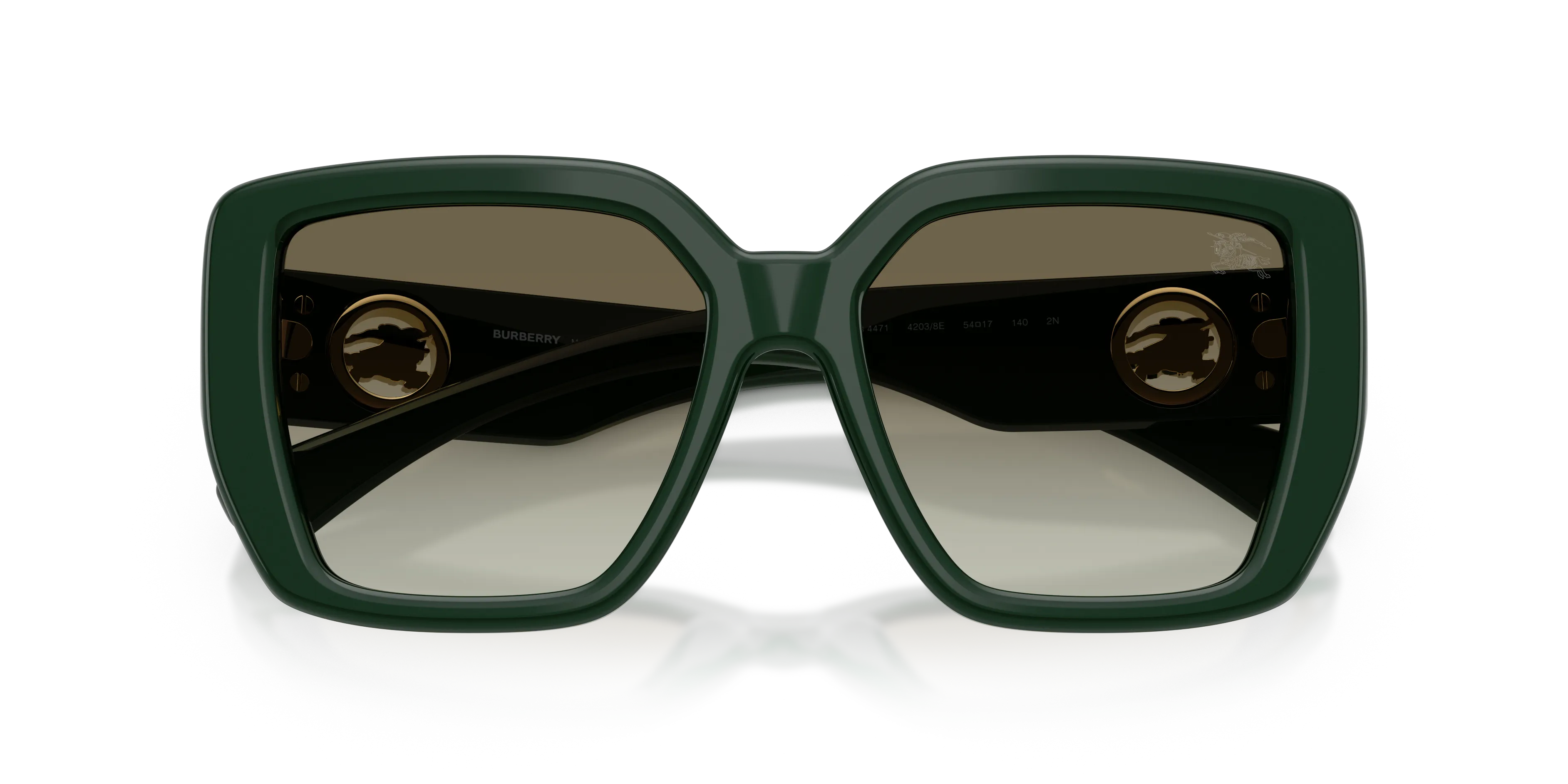 Burberry BE4471 42038E Occhiali da sole Acetato Verde Verde Squadrata Normale Sfumato - immagine 2