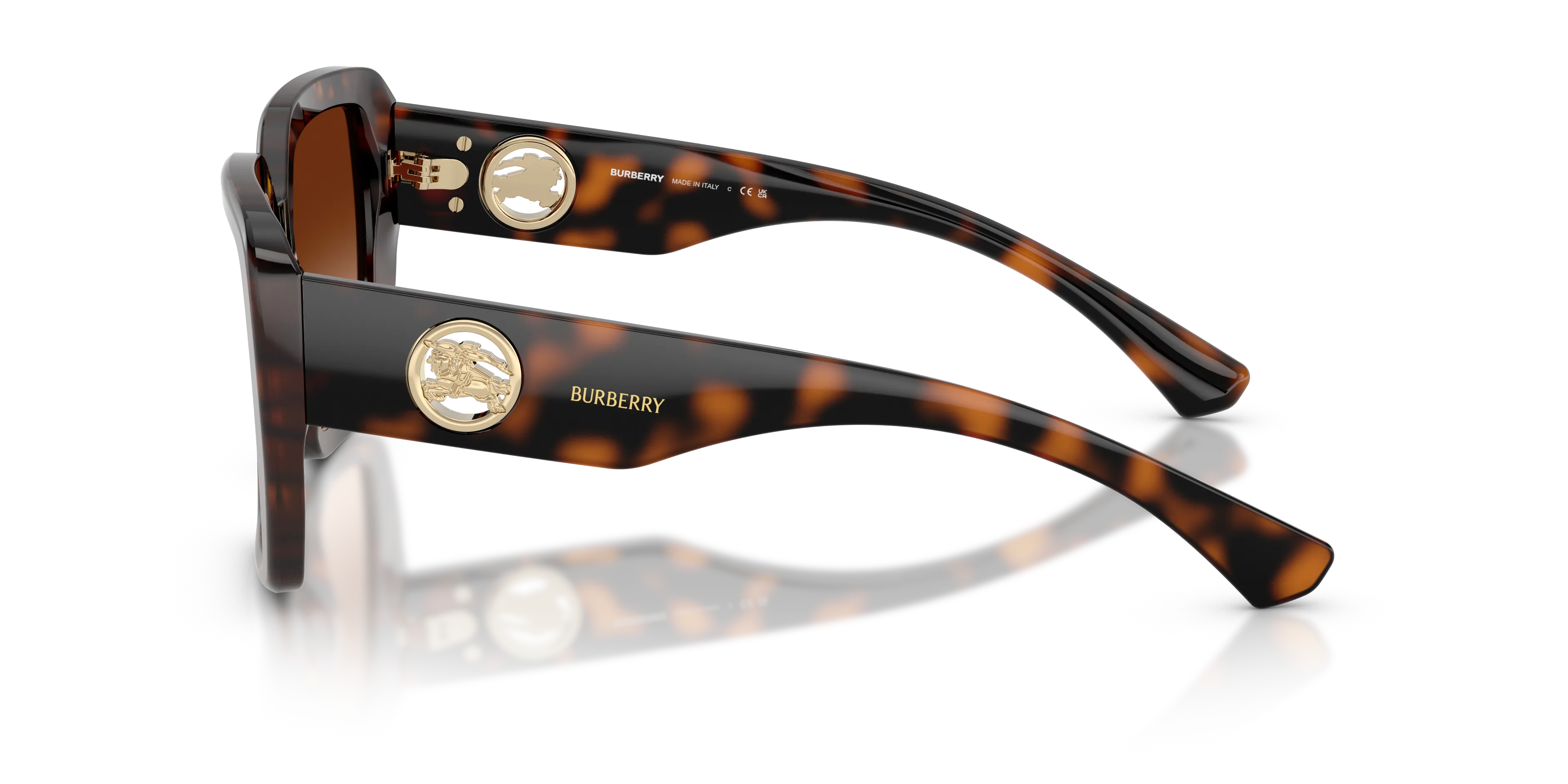 Burberry BE4471 300274 Occhiali da sole Acetato Marrone Marrone Squadrata Normale Sfumato - immagine 4