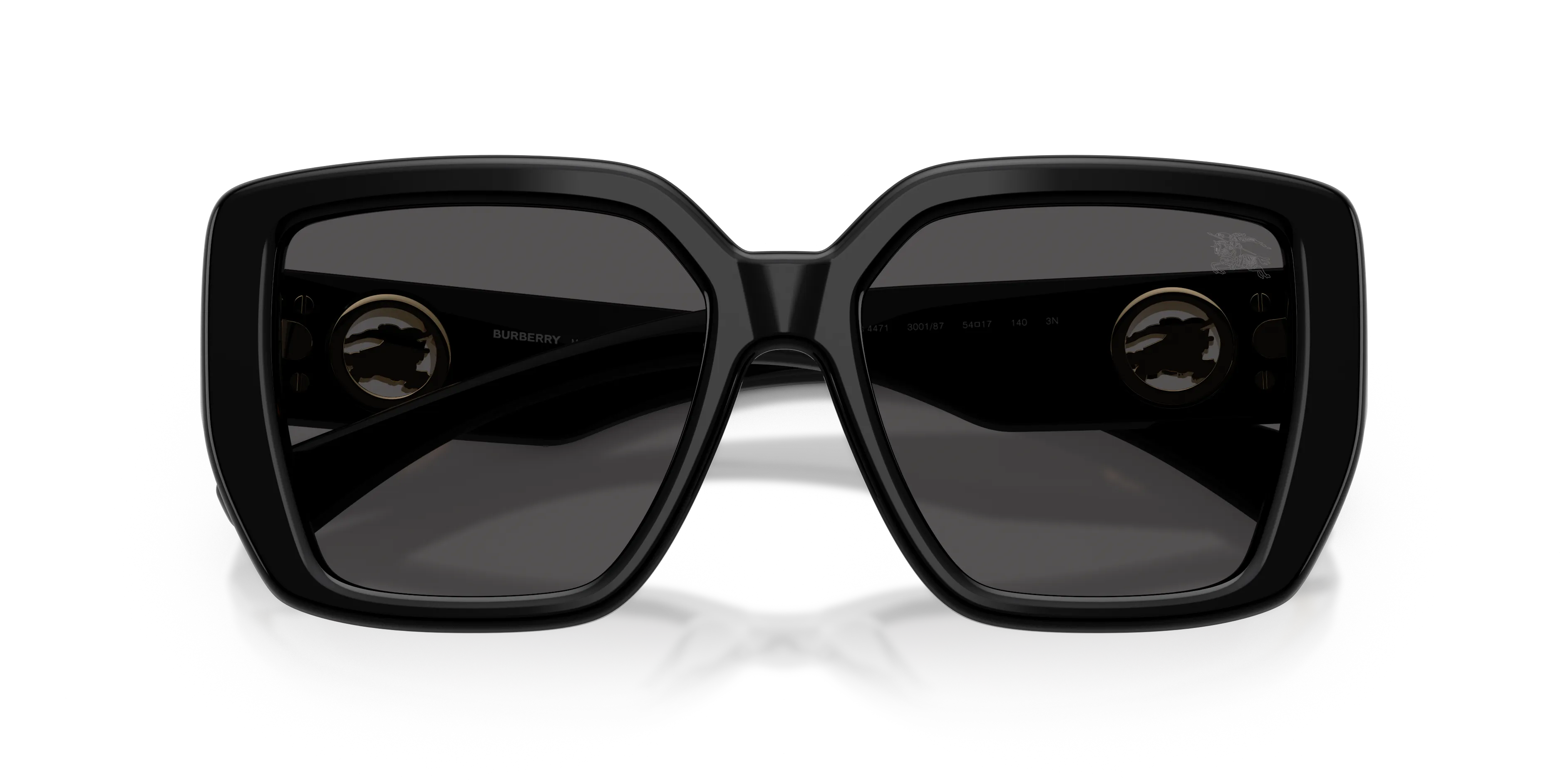 Burberry BE4471 300187 Occhiali da sole Acetato Nero Grigio Squadrata Normale - immagine 2