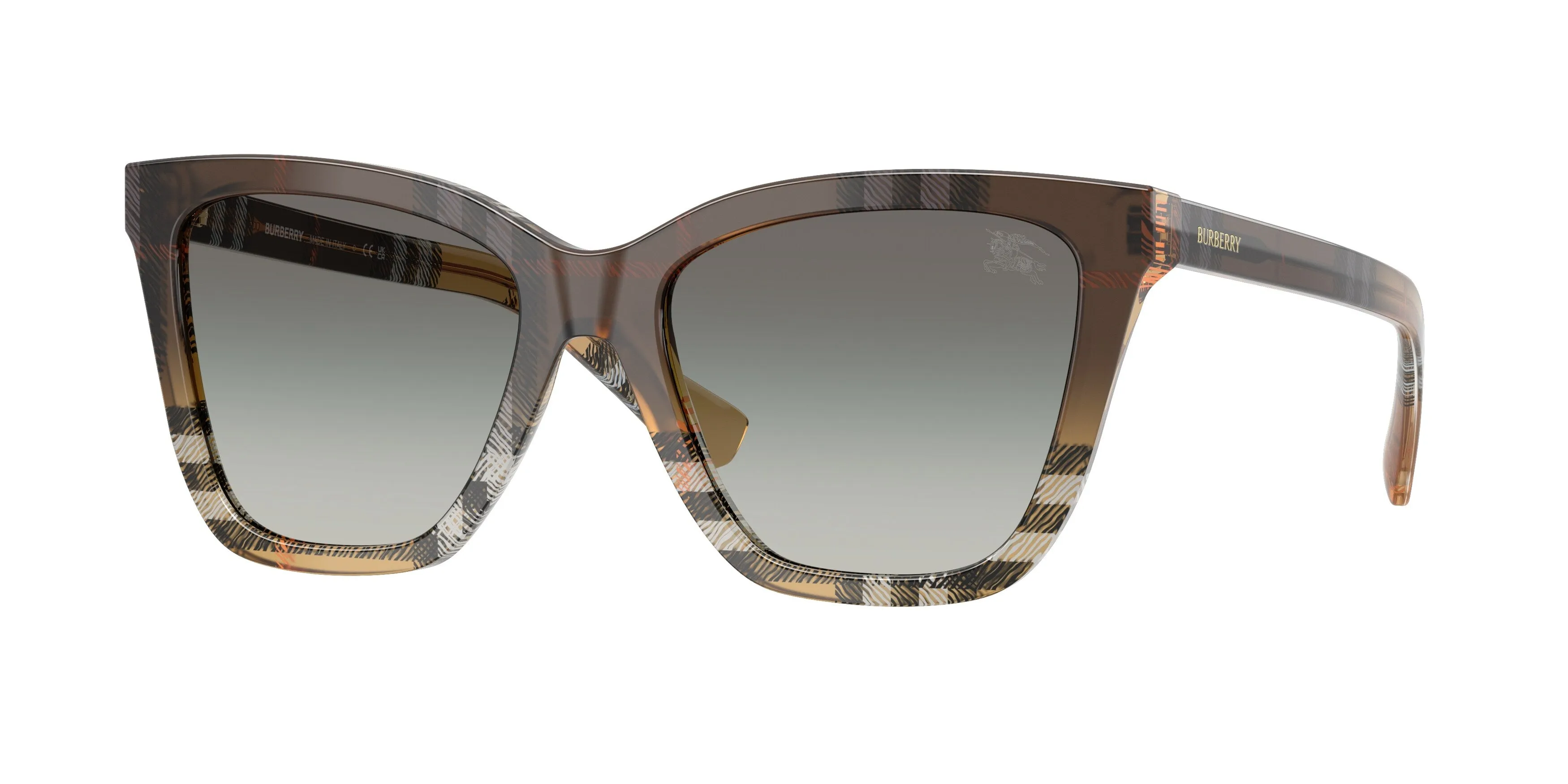 Burberry BE4470 420211 Occhiali da sole Acetato Marrone Grigio Squadrata Normale Sfumato - immagine 1