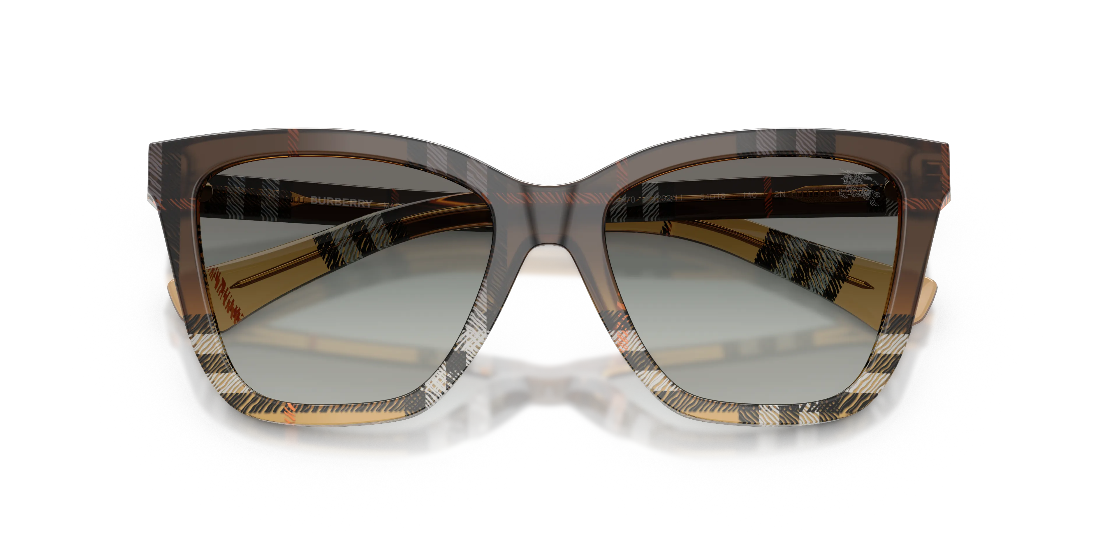 Burberry BE4470 420211 Occhiali da sole Acetato Marrone Grigio Squadrata Normale Sfumato - immagine 2