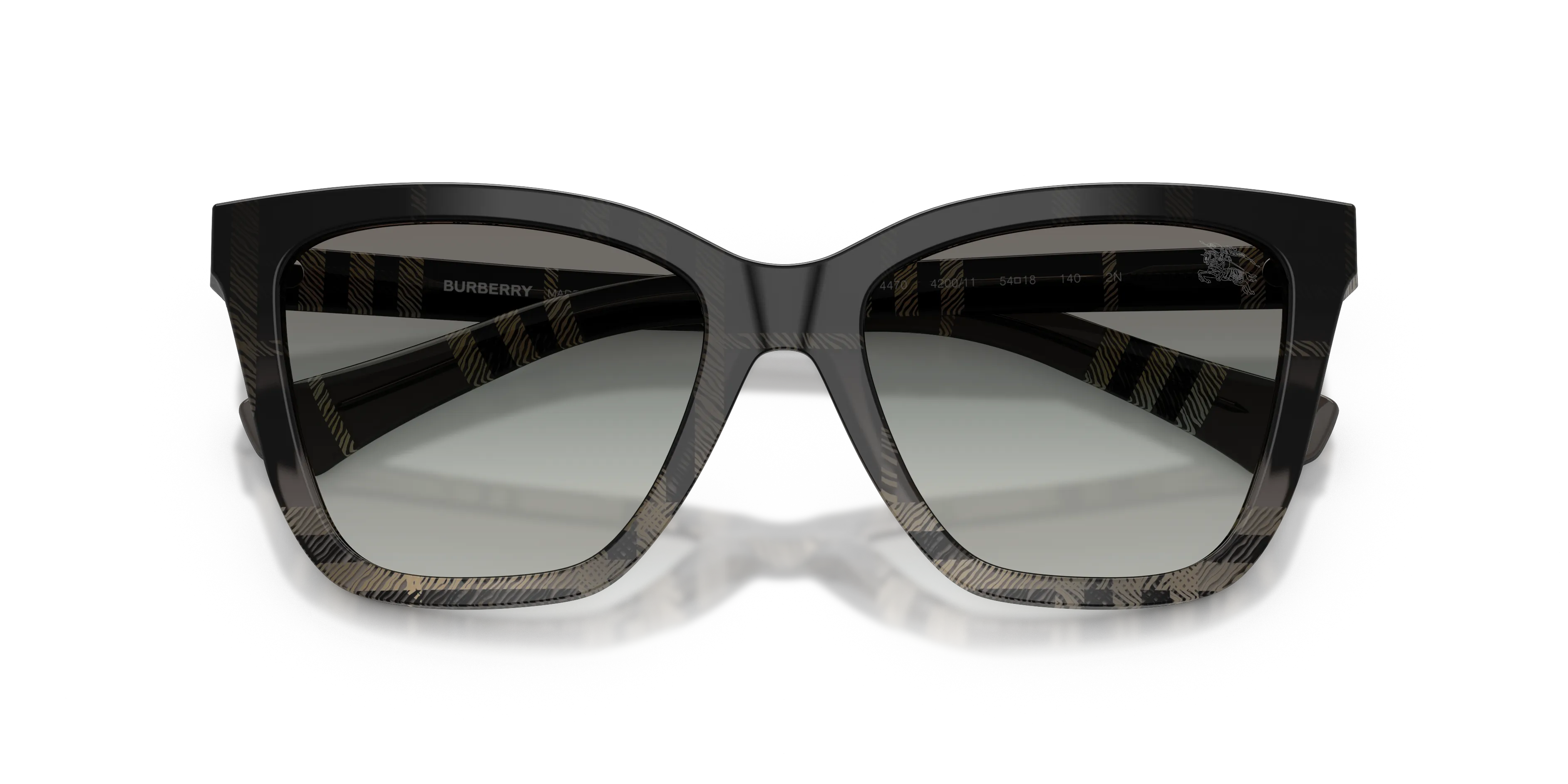 Burberry BE4470 420011 Occhiali da sole Acetato Grigio Grigio Squadrata Normale Sfumato - immagine 2