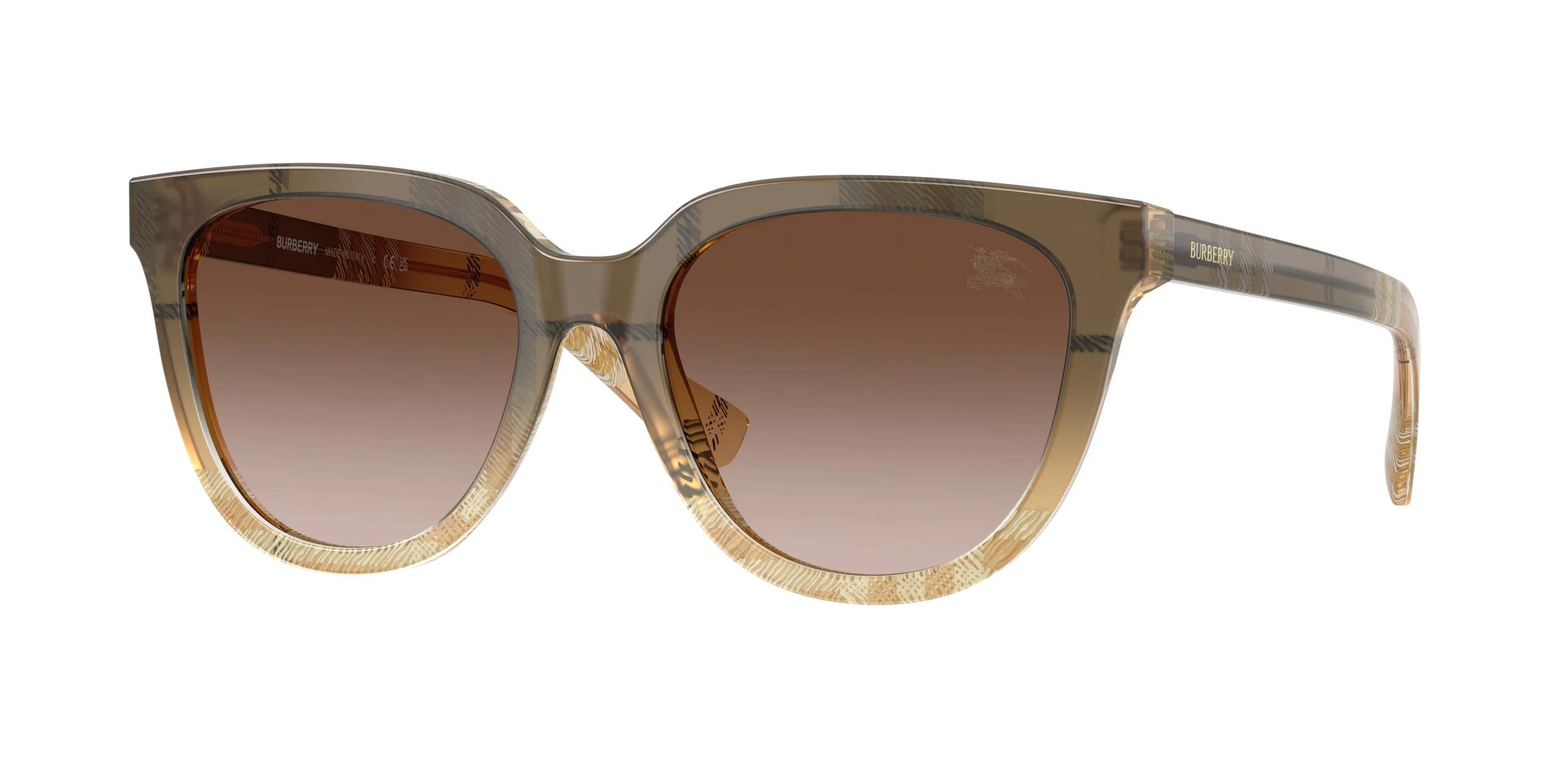 Burberry BE4469 420113 Occhiali da sole Acetato Marrone Marrone Pantos Normale Sfumato - immagine 1