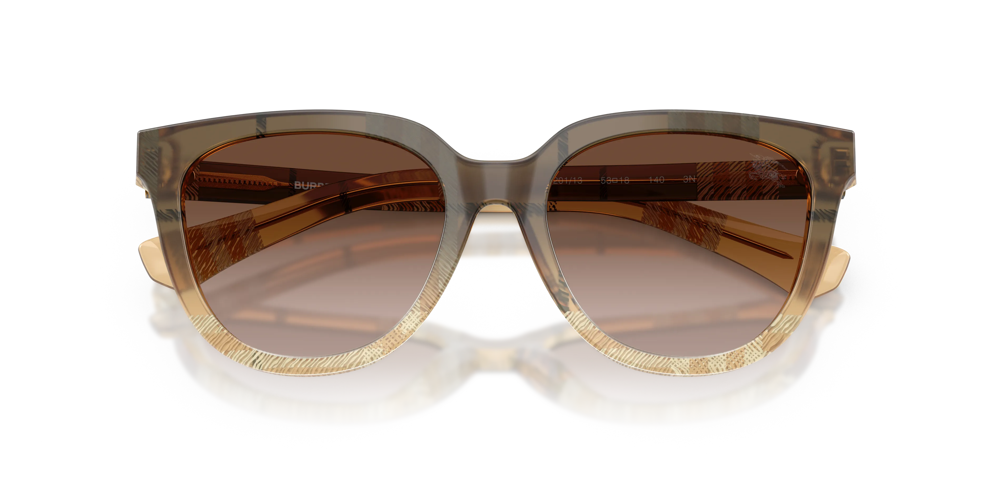 Burberry BE4469 420113 Occhiali da sole Acetato Marrone Marrone Pantos Normale Sfumato - immagine 2