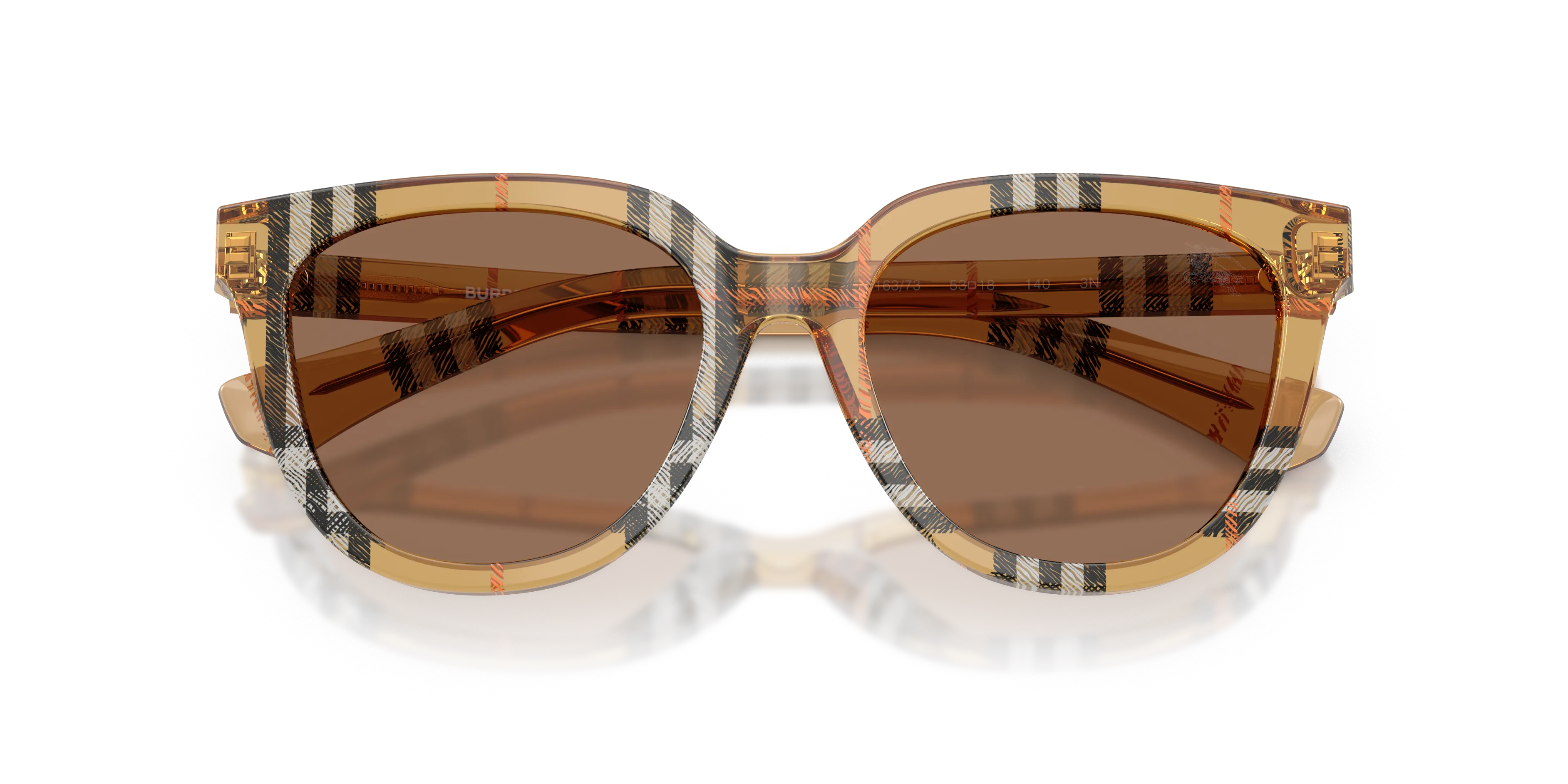 Burberry BE4469 416373 Occhiali da sole Acetato Marrone Marrone Pantos Normale - immagine 2