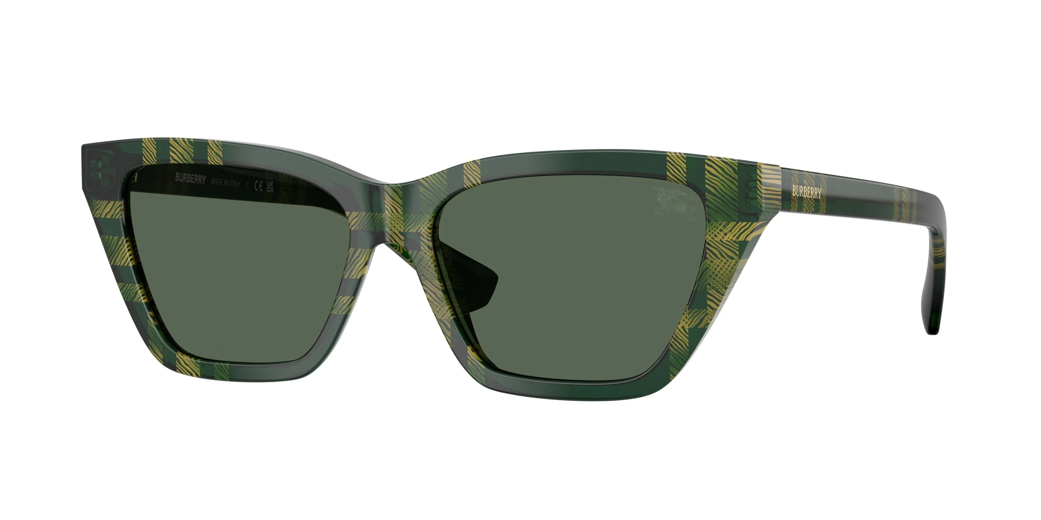 Burberry BE4468 416971 Occhiali da sole Acetato Verde Verde Cat Eye Normale - immagine 1