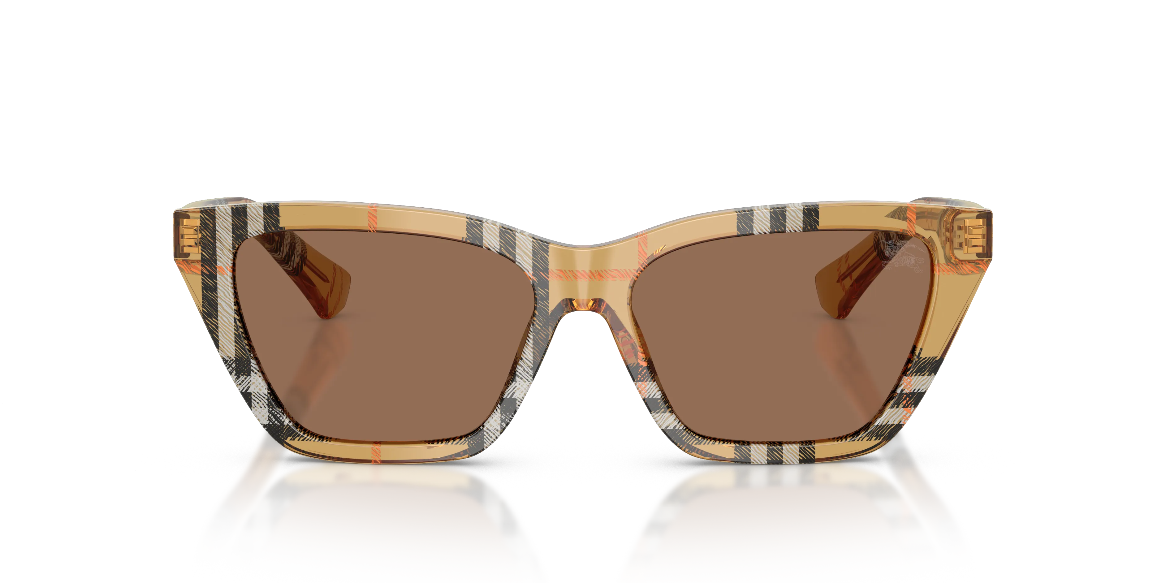 Burberry BE4468 416373 Occhiali da sole Acetato Marrone Marrone Cat Eye Normale - immagine 3