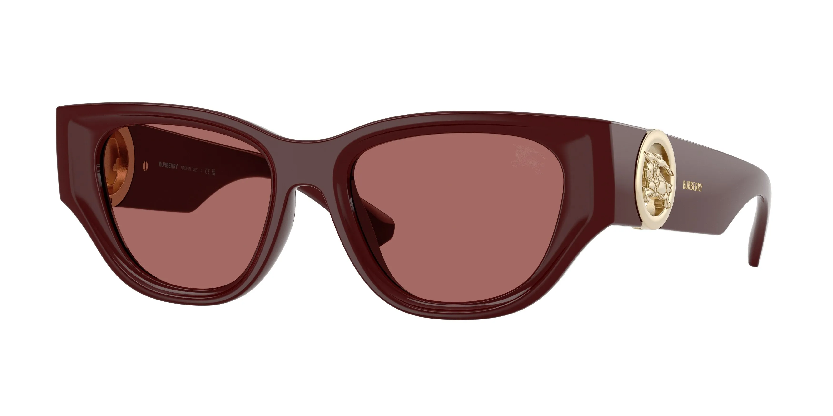 Burberry BE4467U 411969 Occhiali da sole Iniettato Rosso Viola Cat Eye Normale - immagine 1