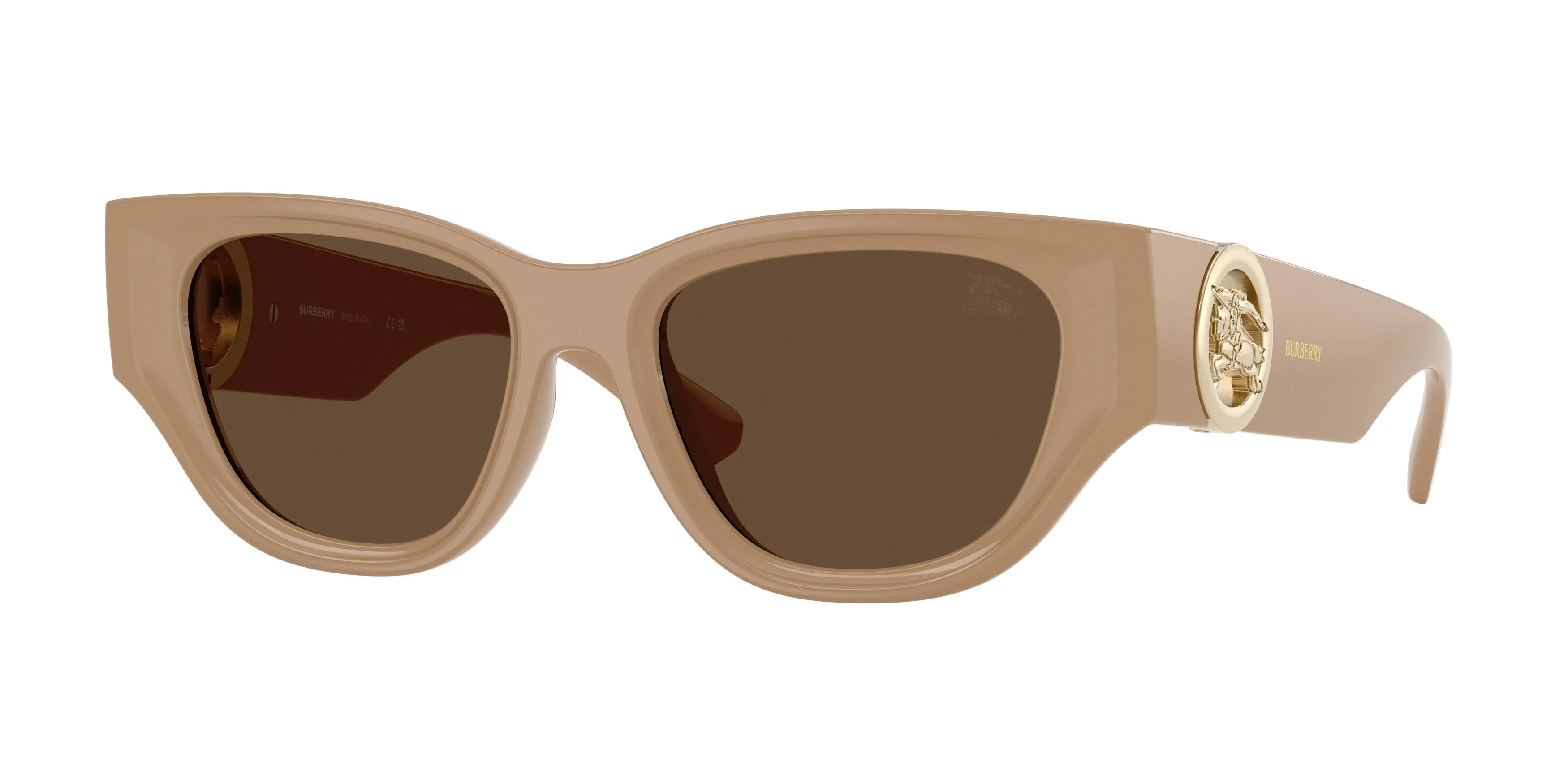 Burberry BE4467U 399073 Occhiali da sole Iniettato Beige Marrone Cat Eye Normale - immagine 1