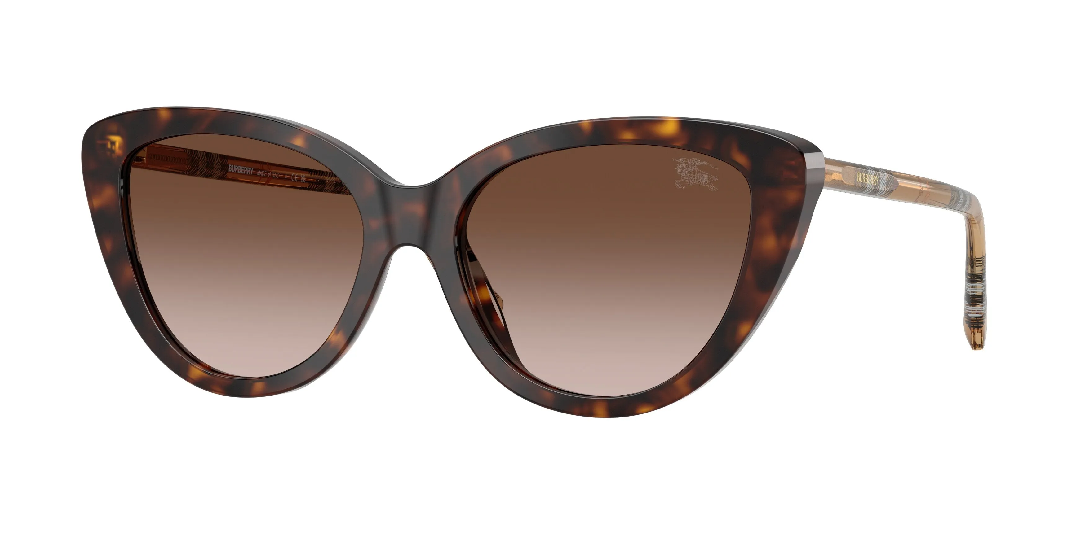 Burberry BE4457 421613 Occhiali da sole Acetato Marrone Marrone Cat Eye Normale Sfumato - immagine 1