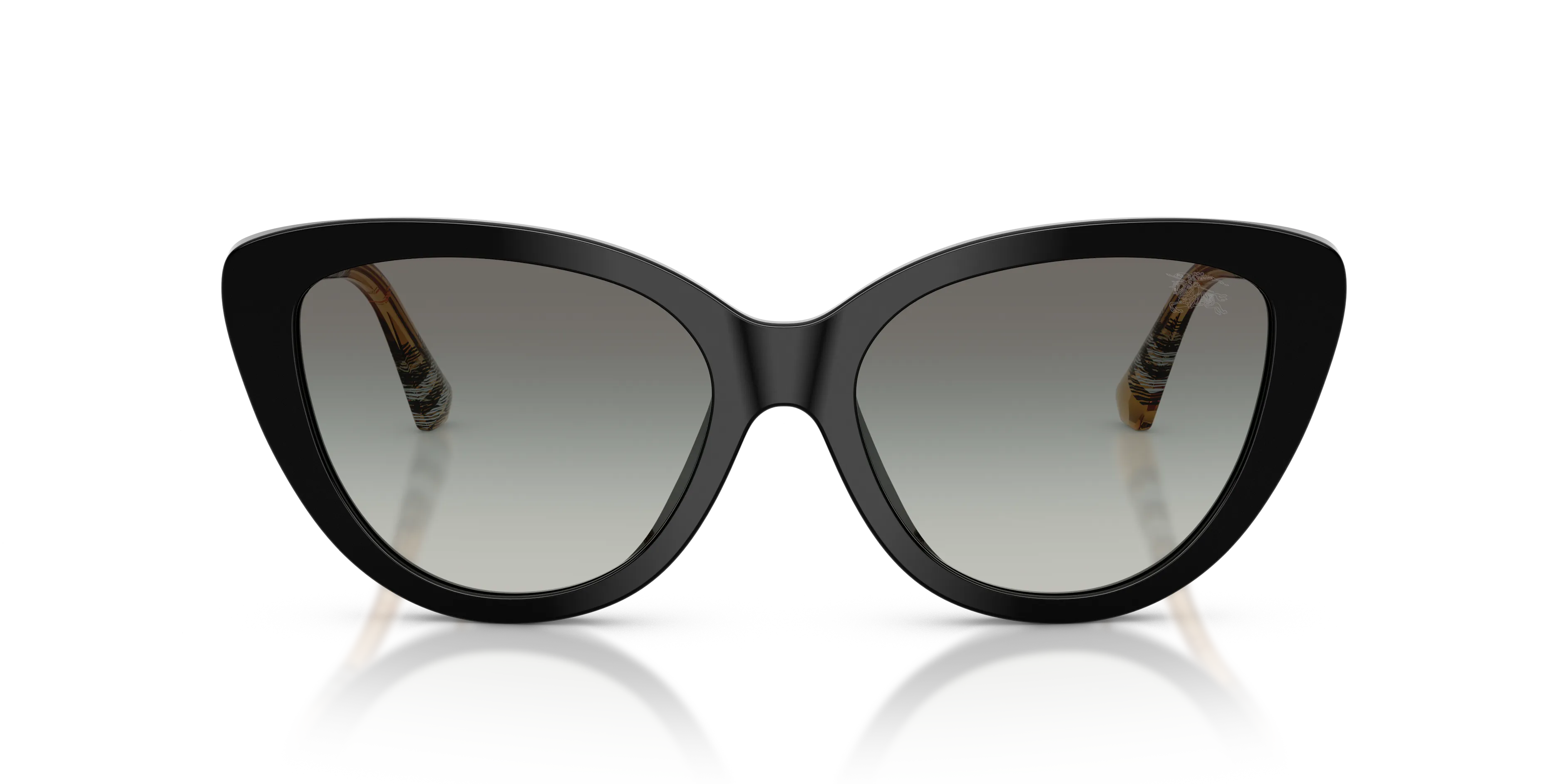 Burberry BE4457 416111 Occhiali da sole Acetato Nero Grigio Cat Eye Normale Sfumato - immagine 3