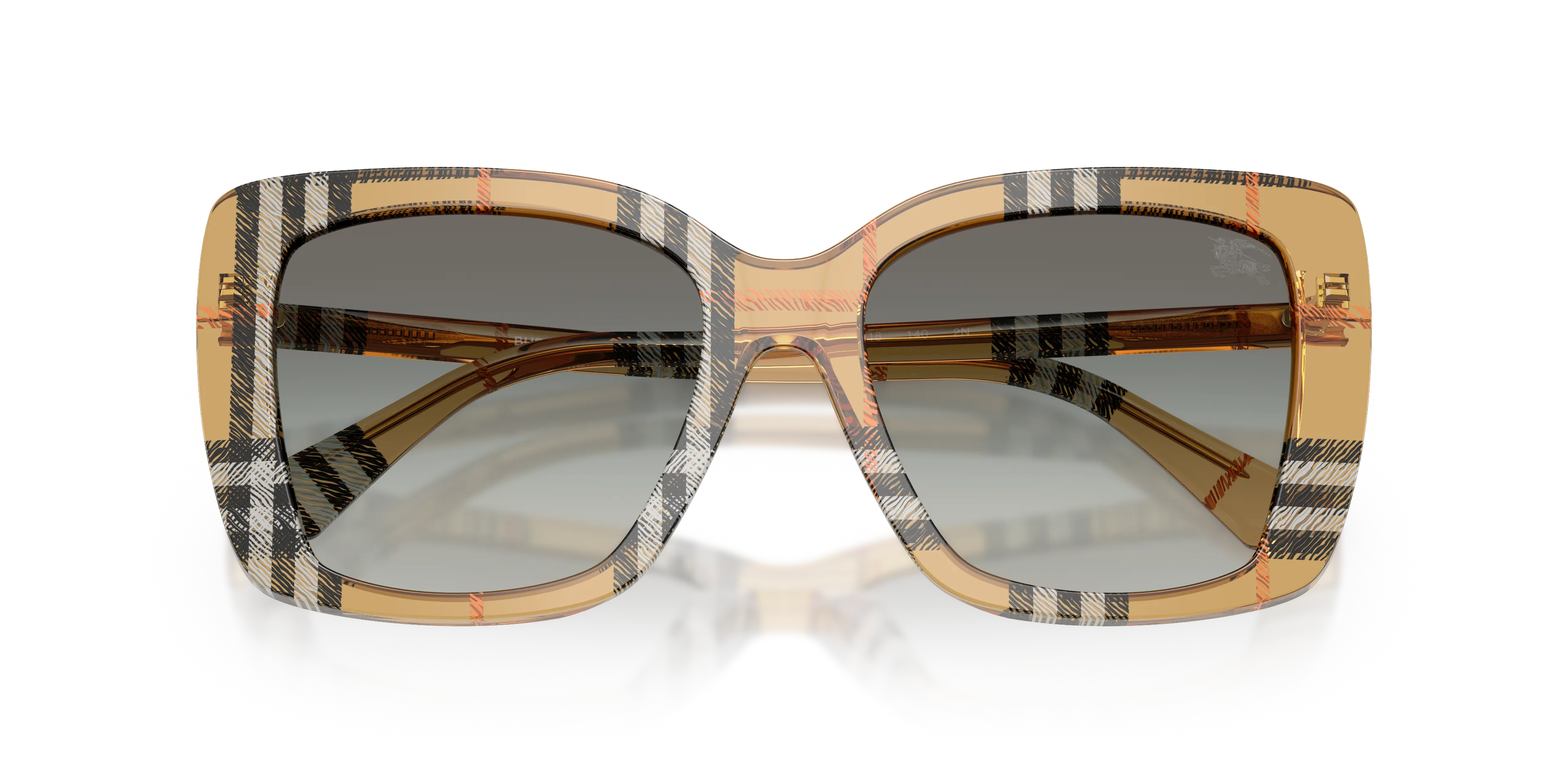 Burberry BE4456 416311 Occhiali da sole Acetato Marrone Grigio Squadrata Normale Sfumato - immagine 2