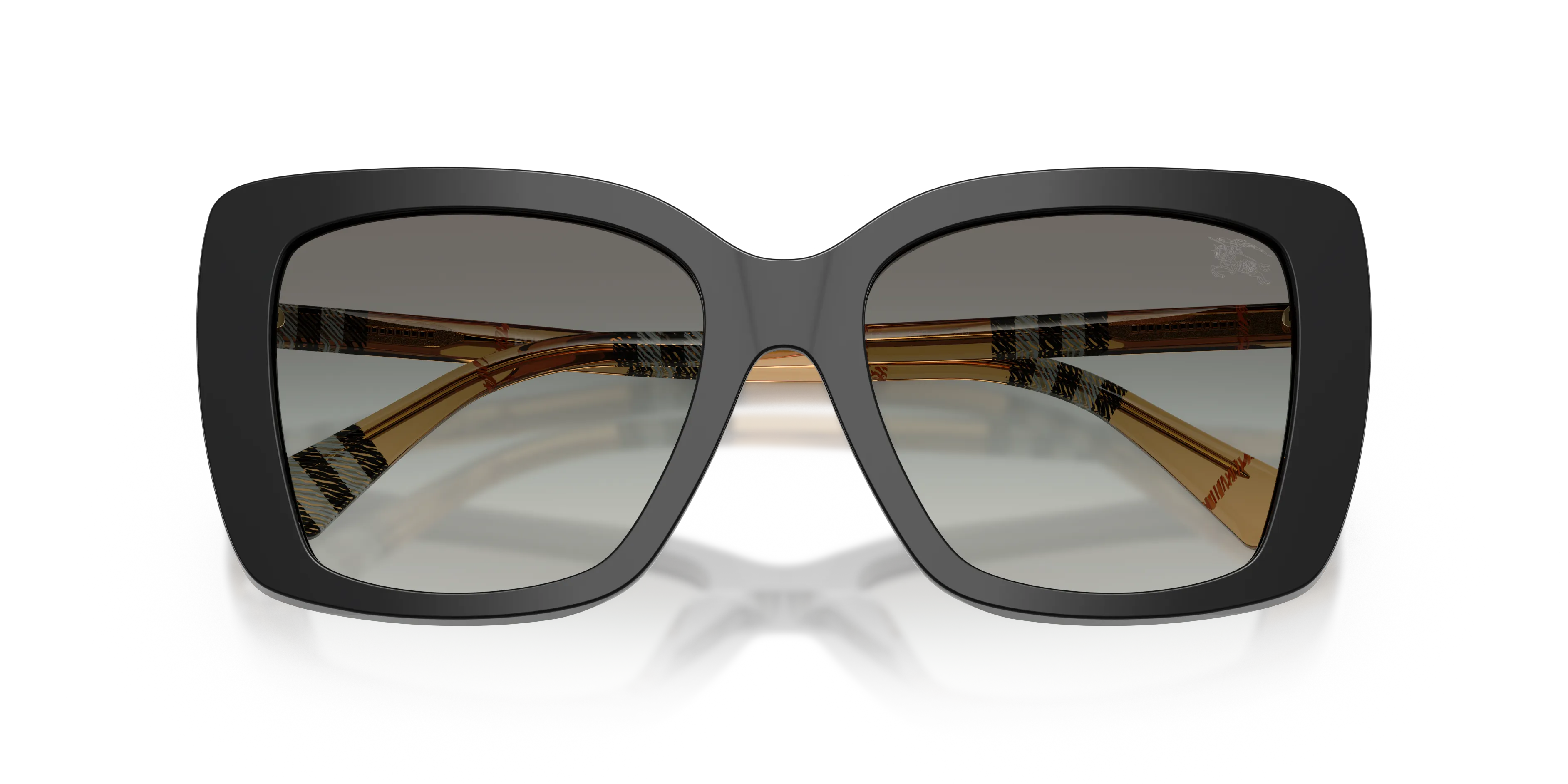 Burberry BE4456 416111 Occhiali da sole Acetato Nero Grigio Squadrata Normale Sfumato - immagine 2