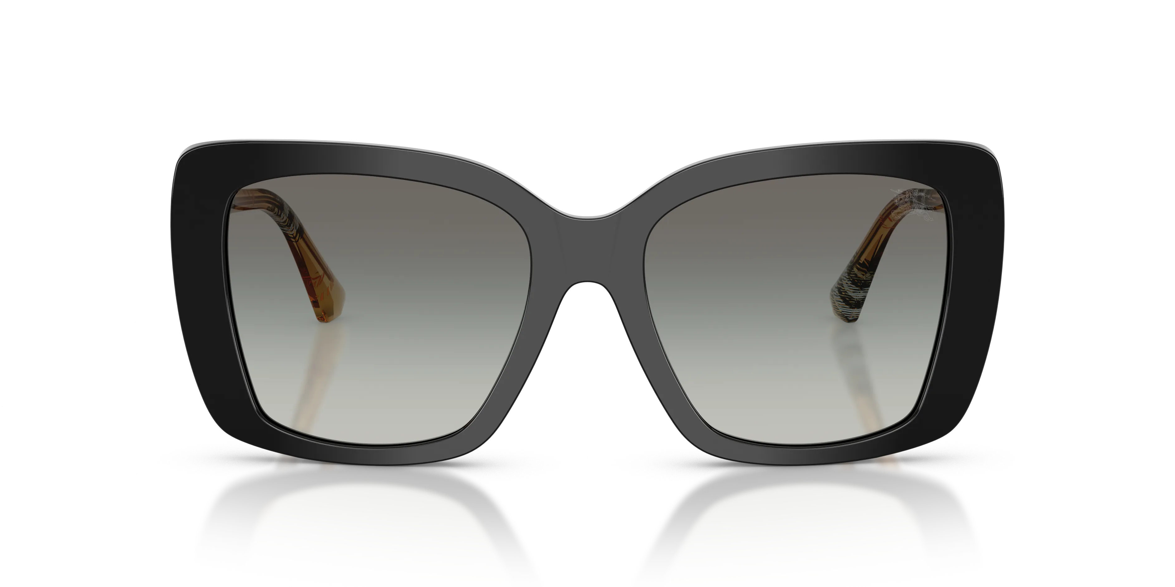 Burberry BE4456 416111 Occhiali da sole Acetato Nero Grigio Squadrata Normale Sfumato - immagine 3