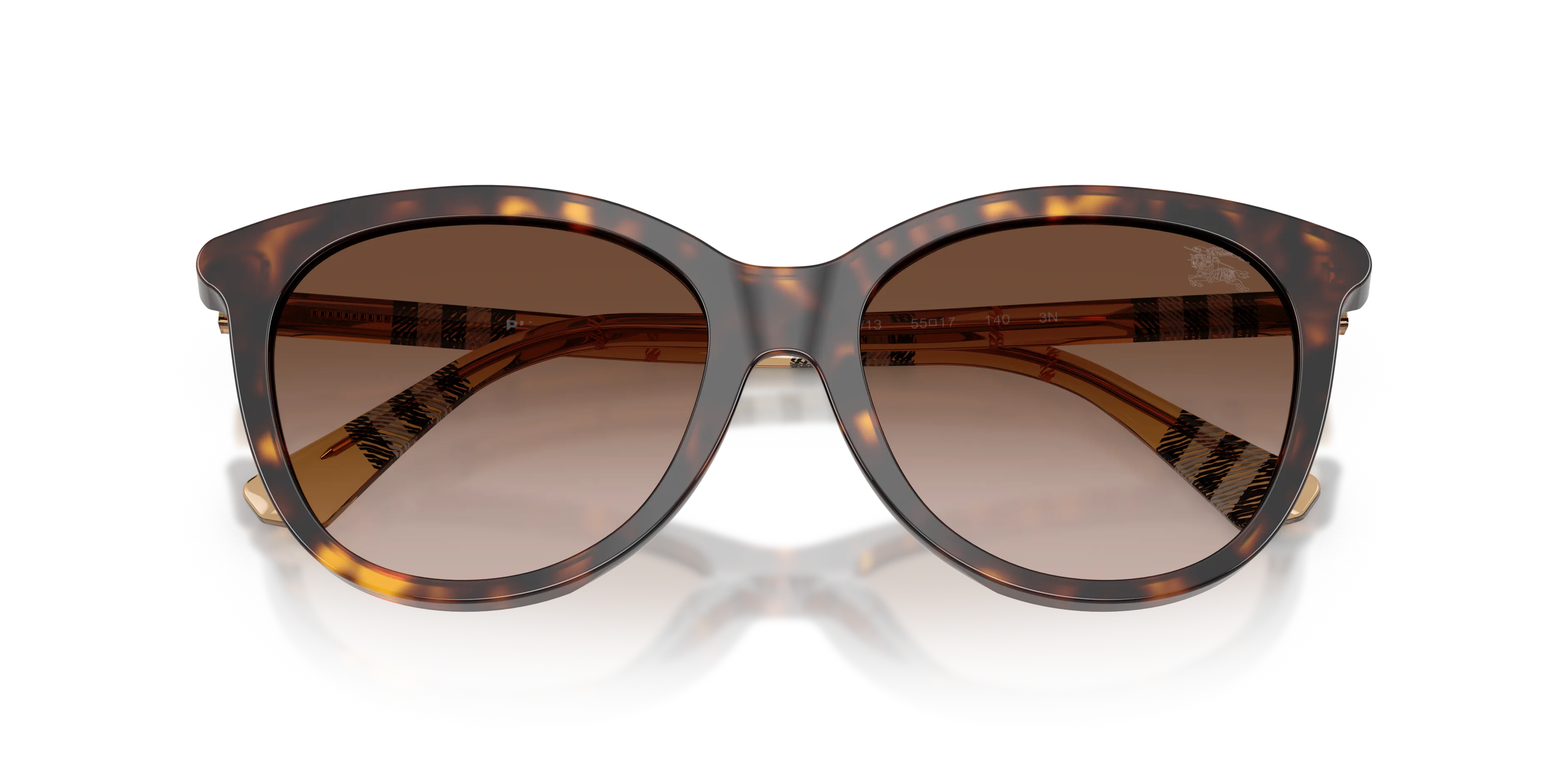Burberry BE4455 421613 Occhiali da sole Acetato Marrone Marrone Pantos Normale Sfumato - immagine 2