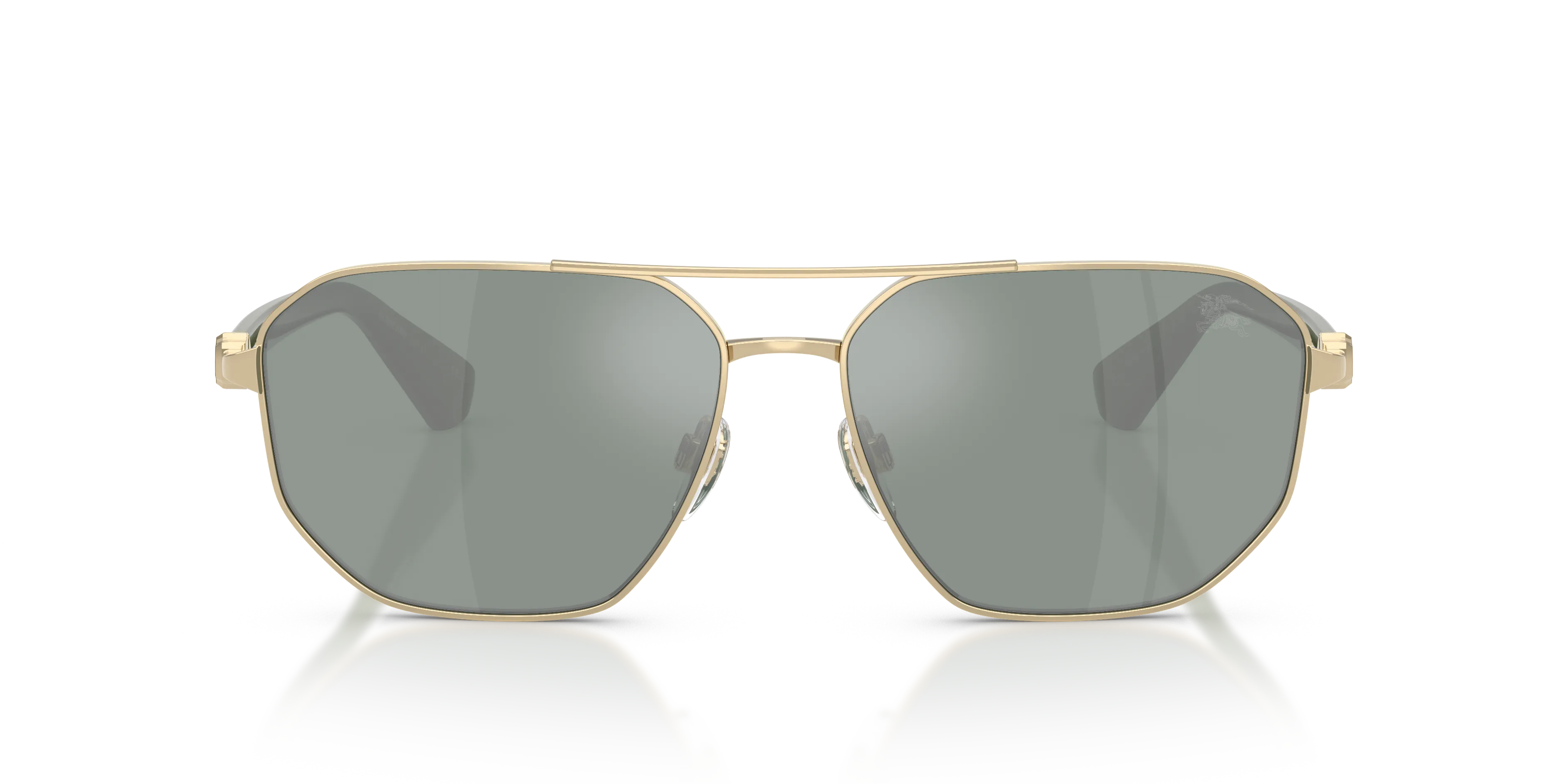 Burberry BE3166 110982 Occhiali da sole Metallo Oro Verde Pilot Normale Specchiato - immagine 3
