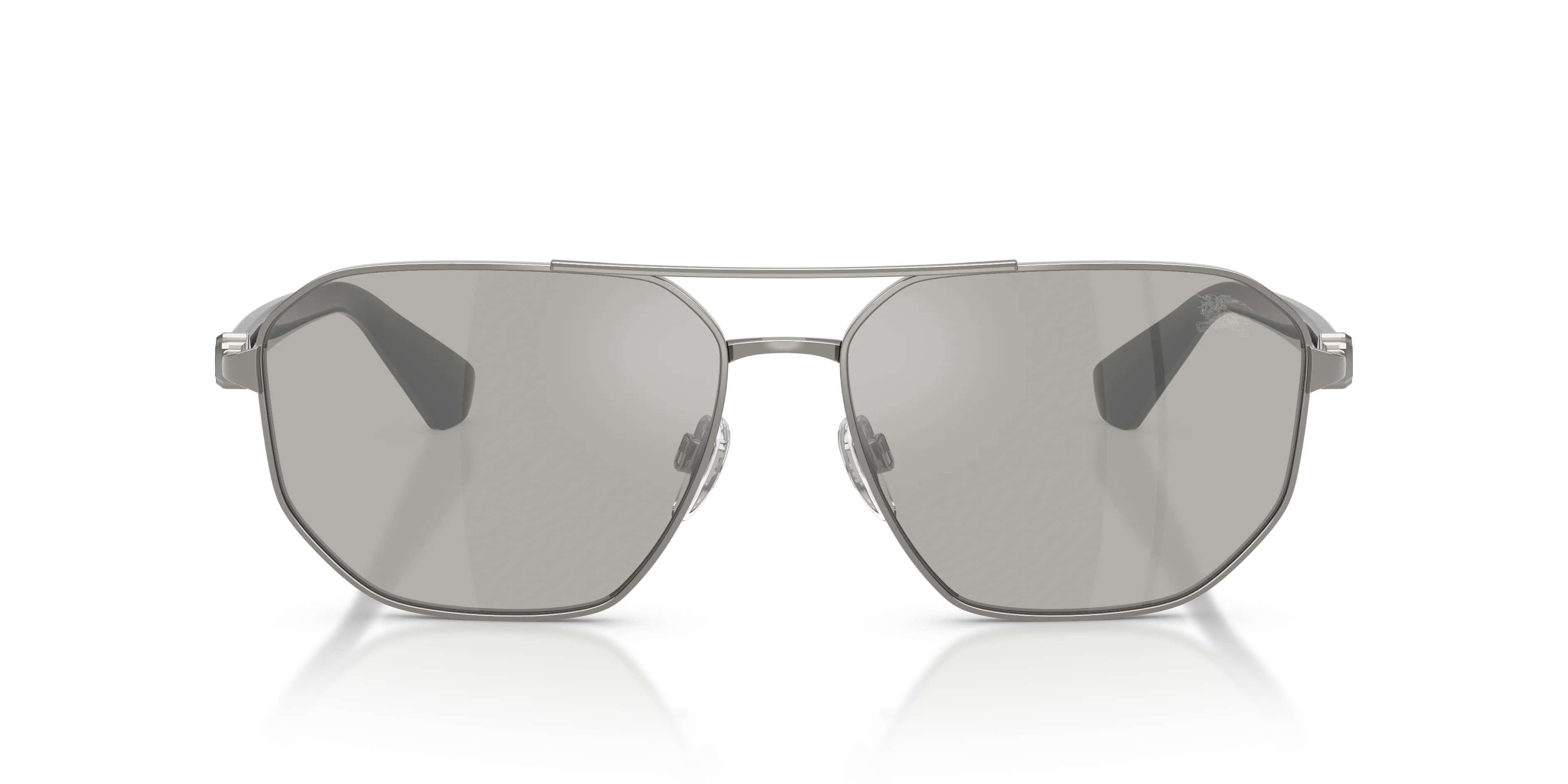 Burberry BE3166 10036G Occhiali da sole Metallo Grigio Grigio Pilot Specchiate - immagine 3