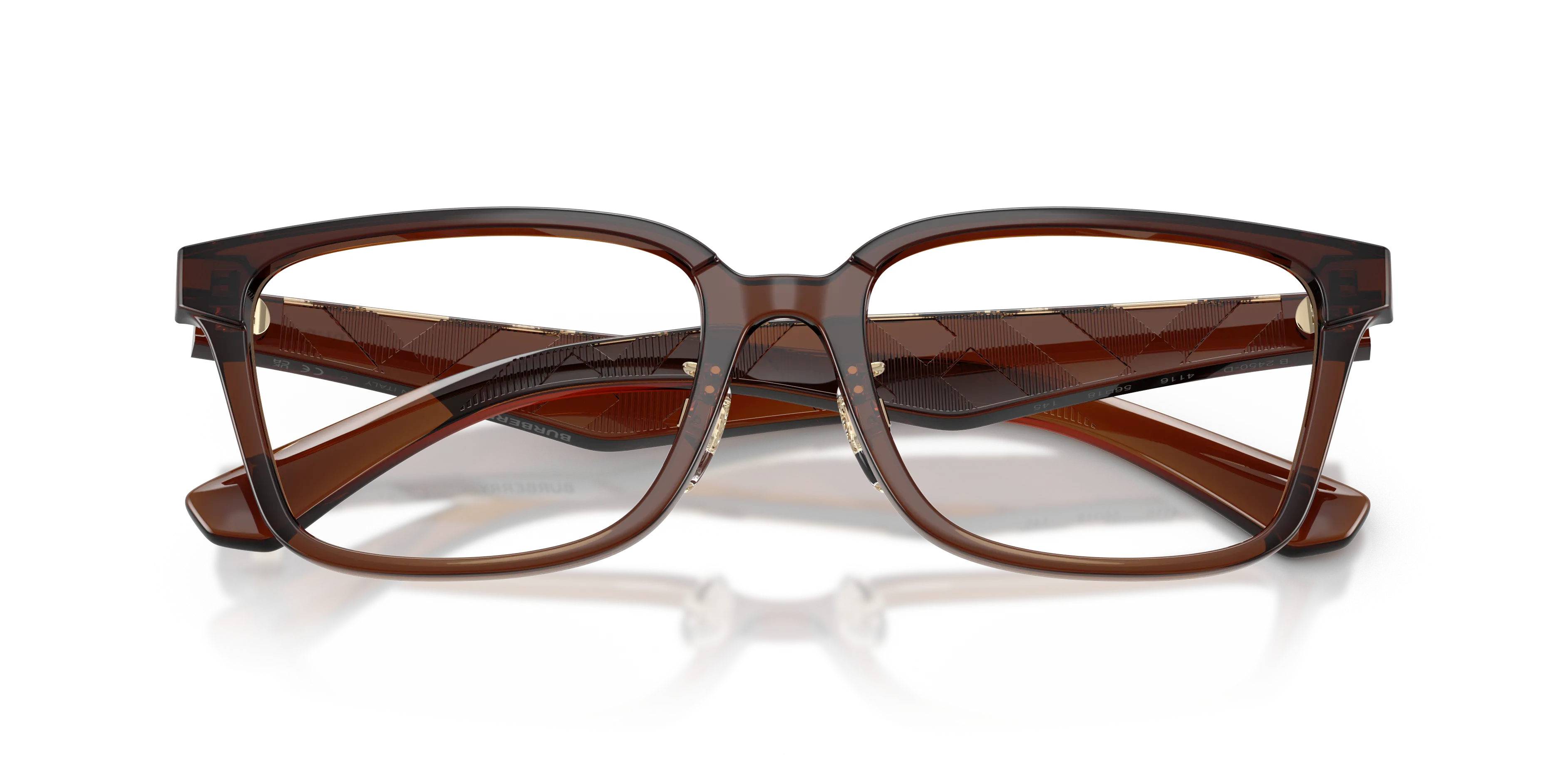 Burberry BE2450D 4116 Montature da vista Iniettato Marrone Squadrata Normale - immagine 2