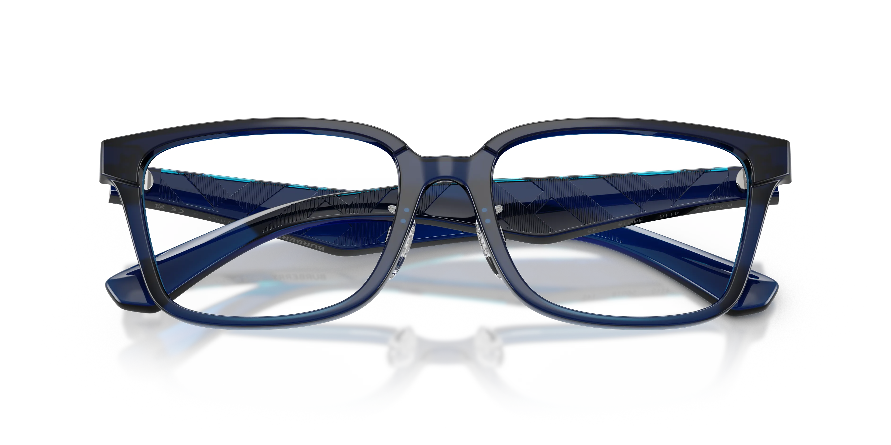Burberry BE2450D 4110 Montature da vista Iniettato Blu Squadrata Normale - immagine 2