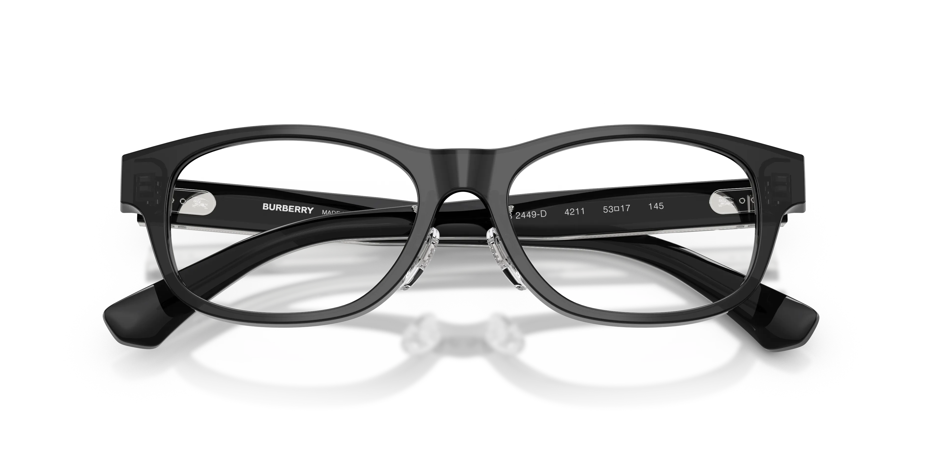 Burberry BE2449D 4211 Montature da vista Acetato Grigio Squadrata Normale - immagine 2