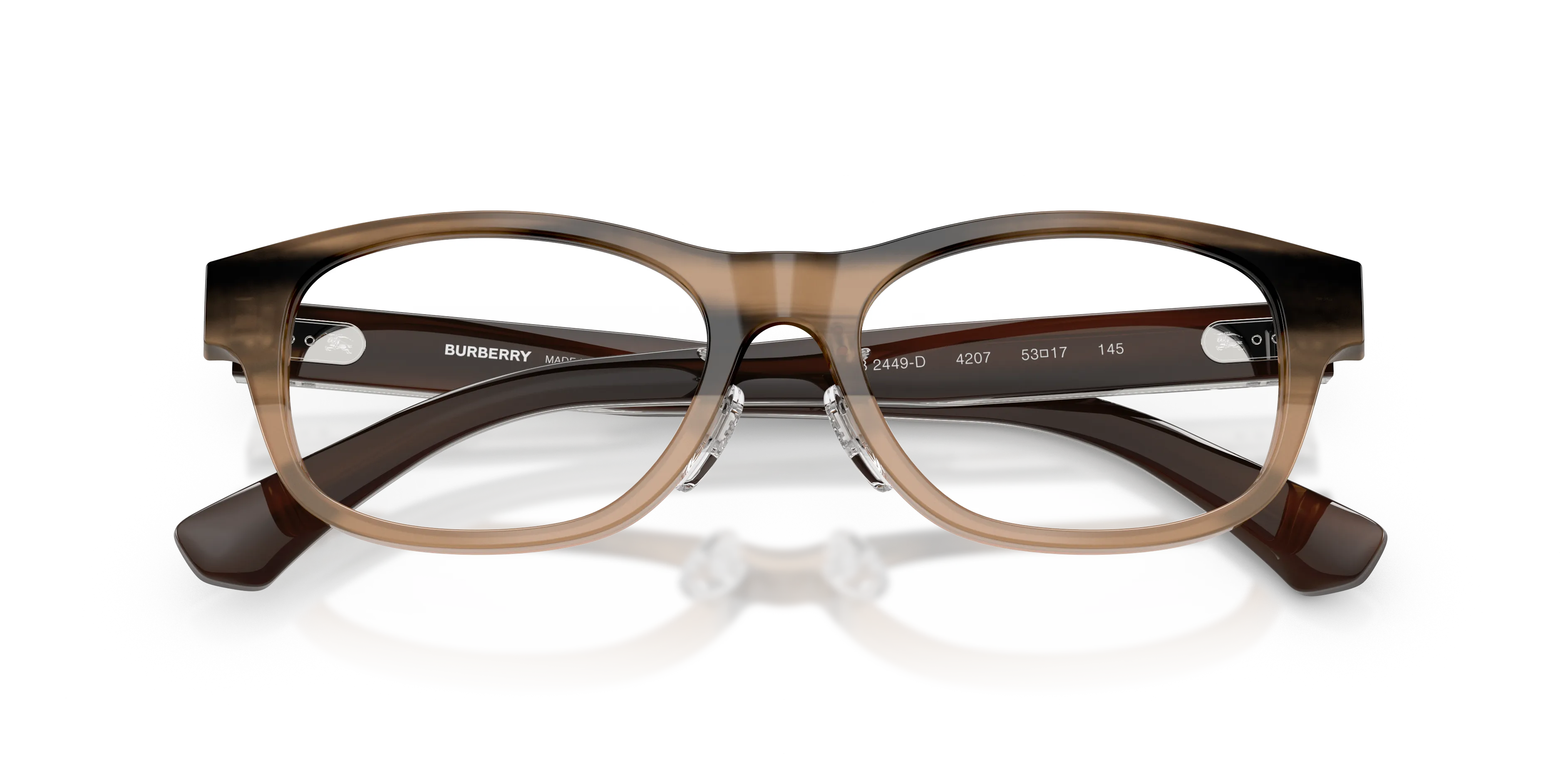 Burberry BE2449D 4207 Montature da vista Acetato Beige Squadrata Normale - immagine 2