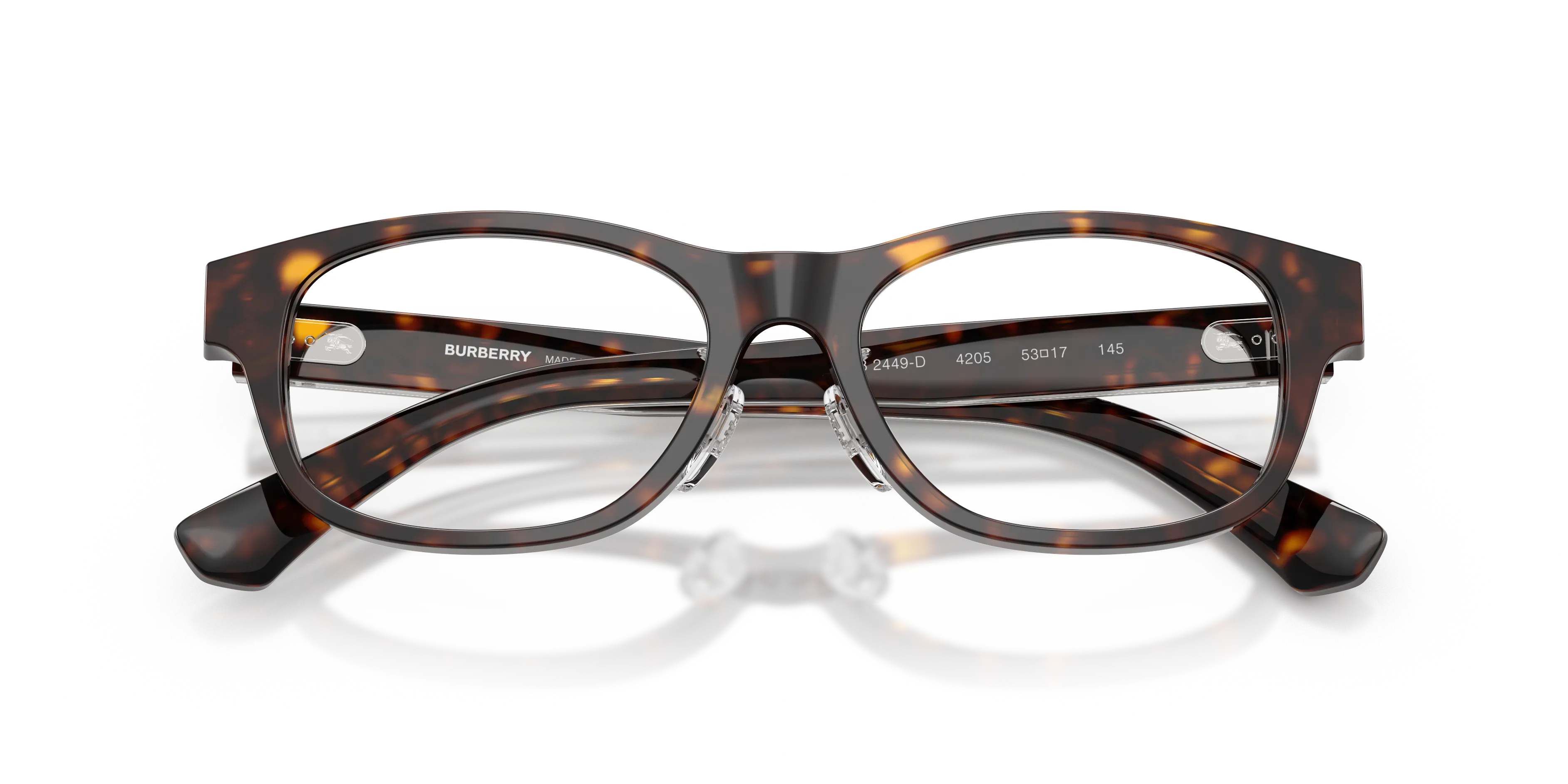 Burberry BE2449D 4205 Montature da vista Acetato Marrone Squadrata Normale - immagine 2