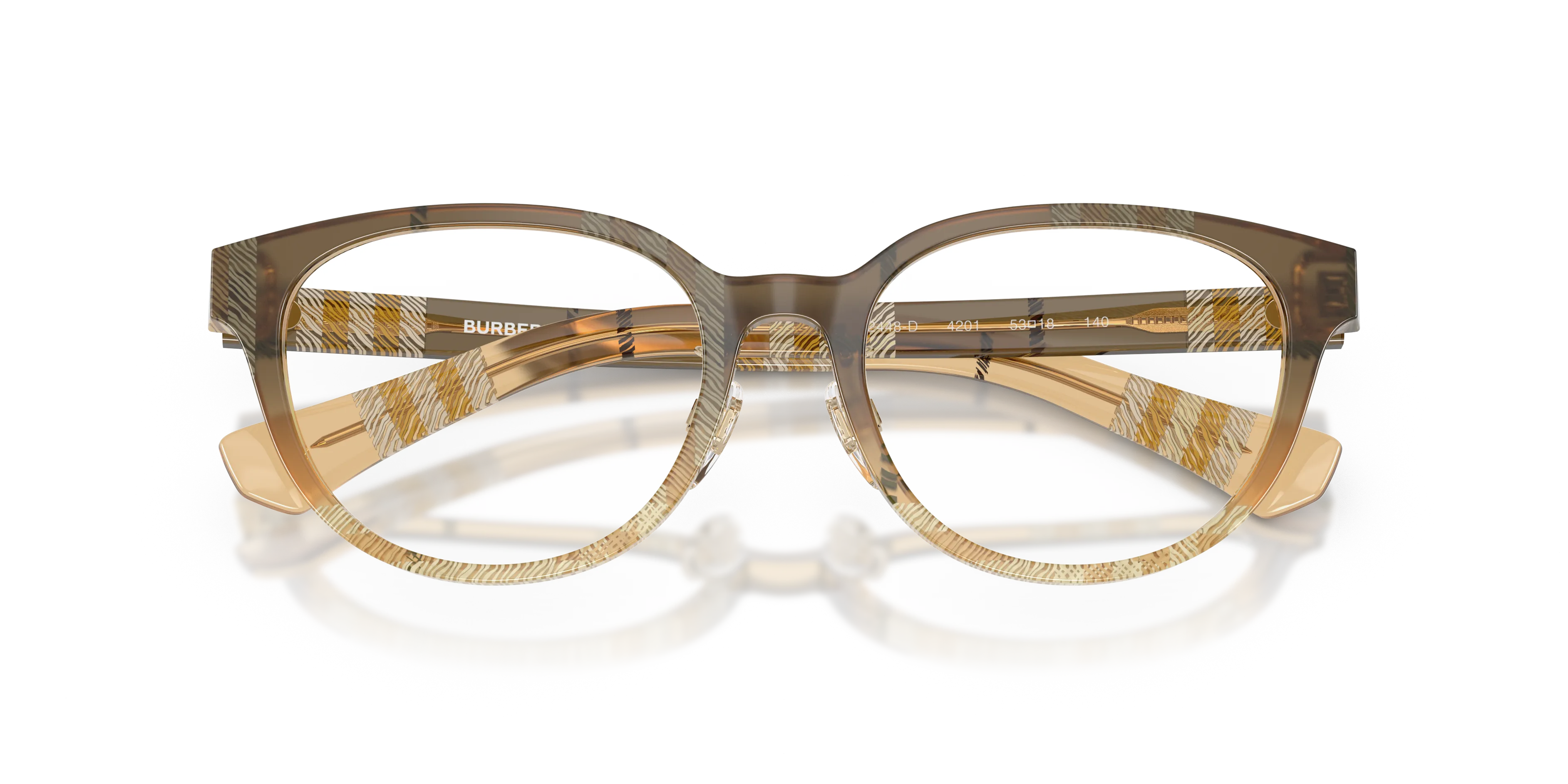 Burberry BE2448D 4201 Montature da vista Acetato Marrone Pantos Normale - immagine 2