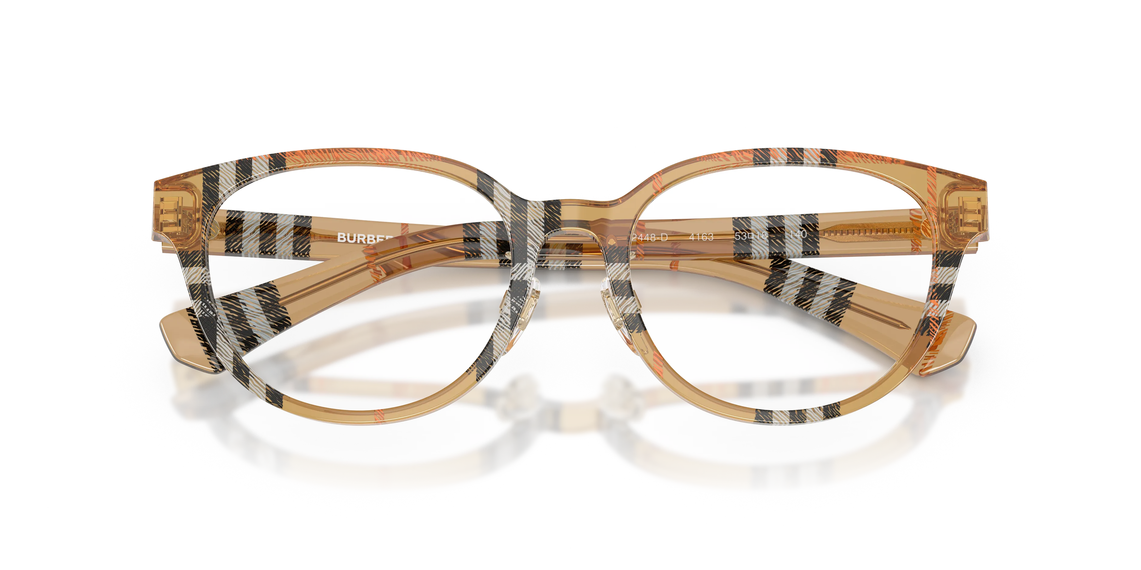 Burberry BE2448D 4163 Montature da vista Acetato Marrone Pantos Normale - immagine 2