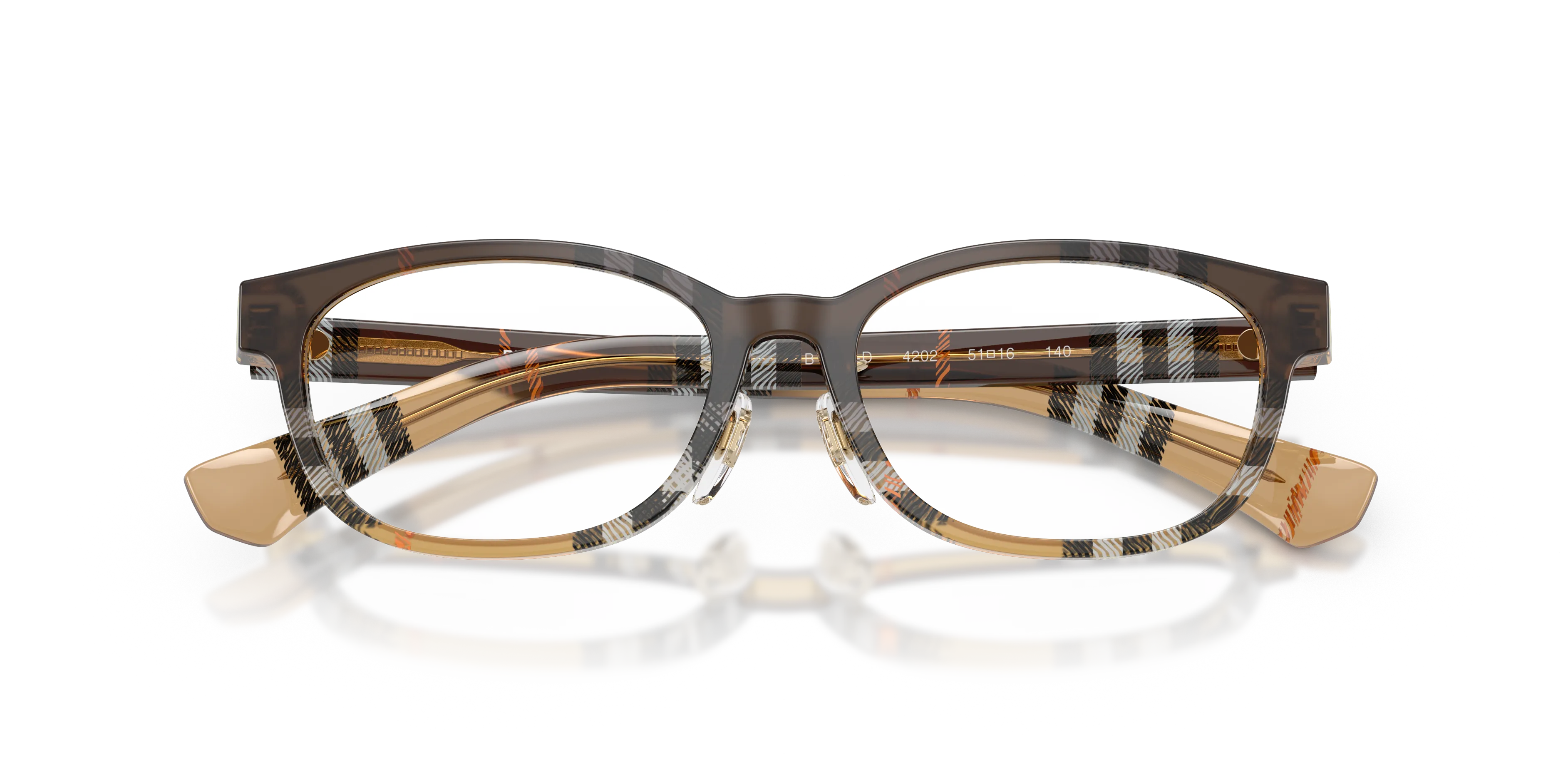 Burberry BE2447D 4202 Montature da vista Acetato Marrone Rotonda Normale - immagine 2