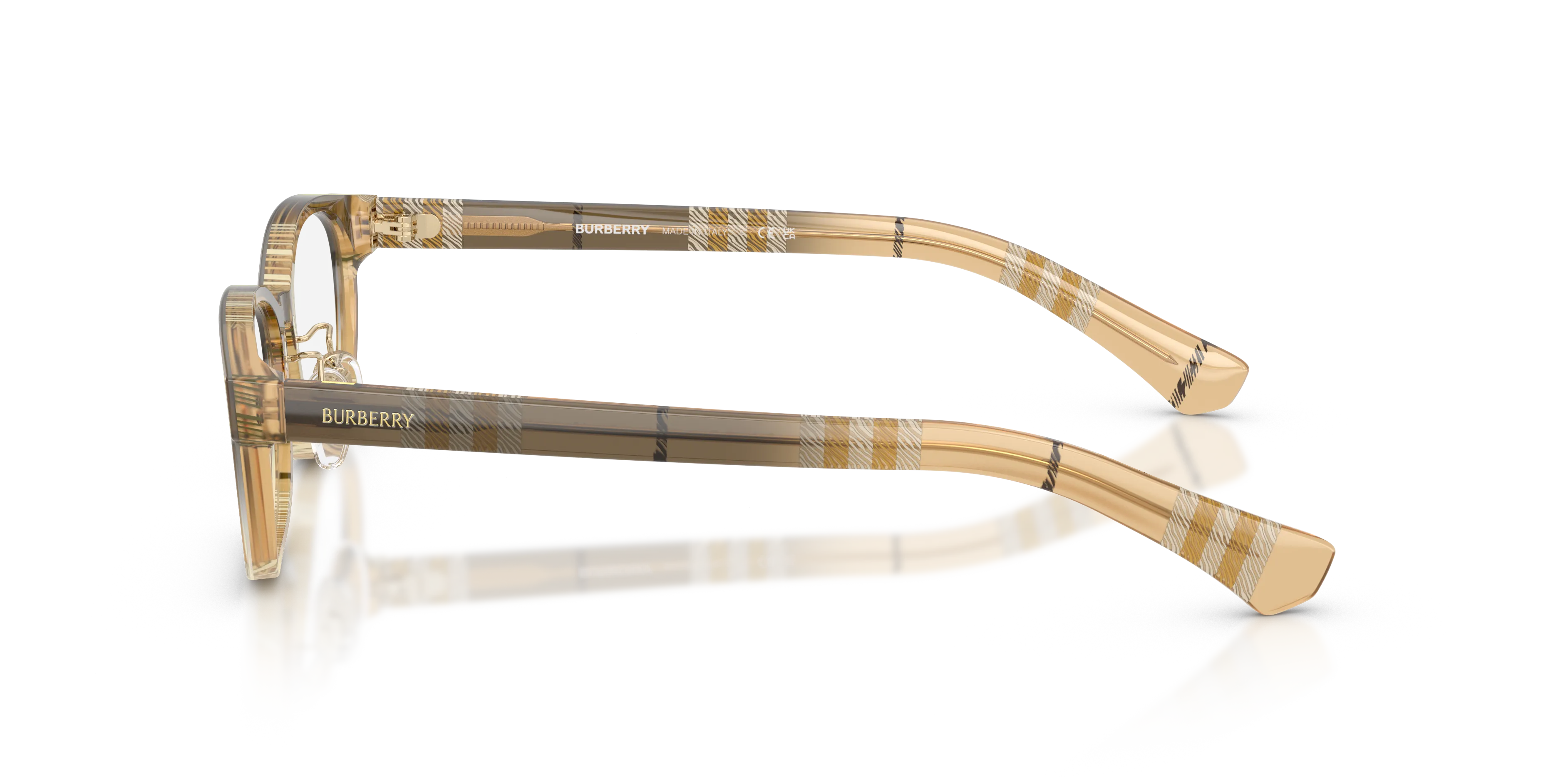 Burberry BE2447D 4201 Montature da vista Acetato Marrone Rotonda Normale - immagine 4