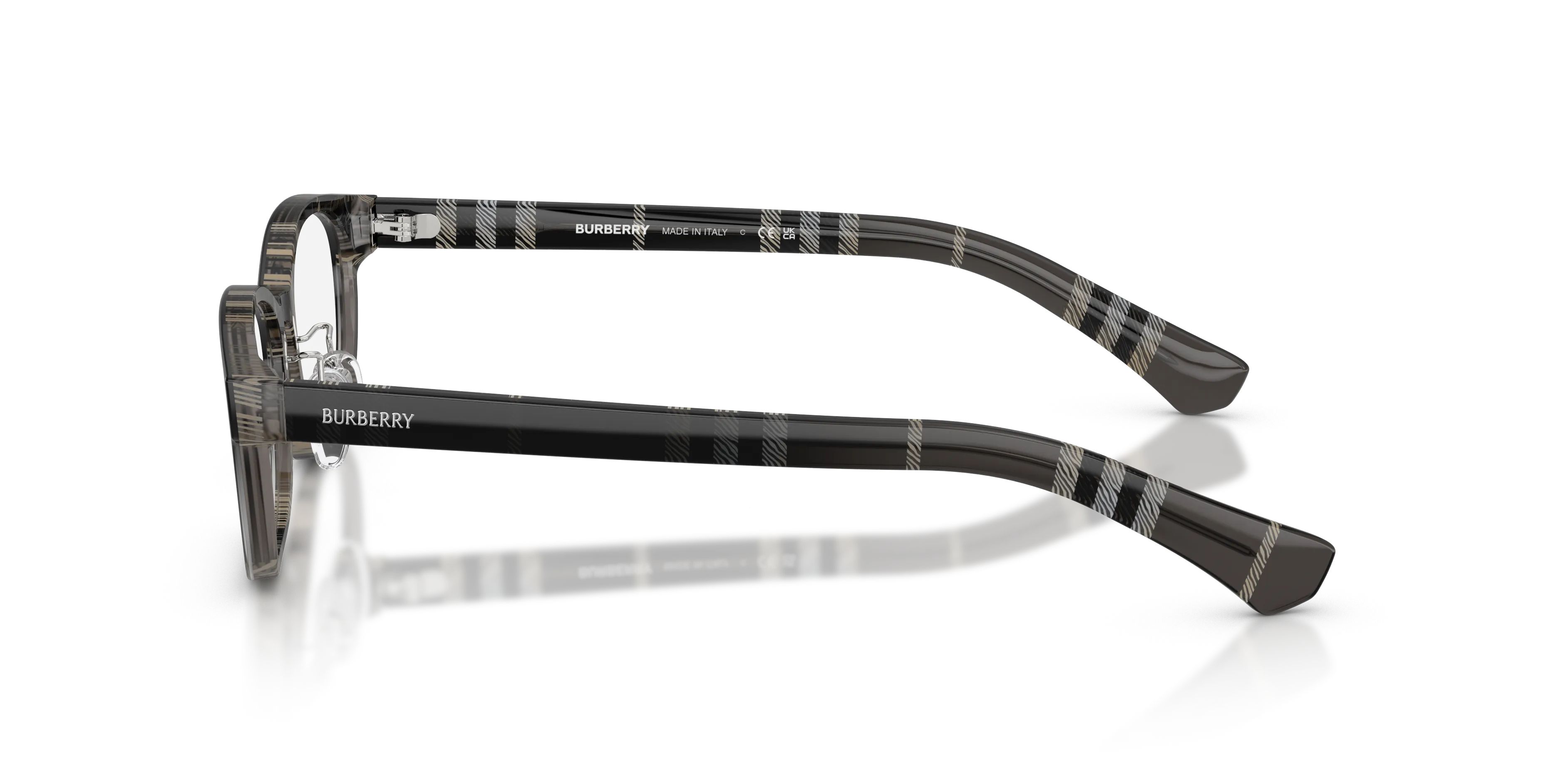 Burberry BE2447D 4200 Montature da vista Acetato Grigio Rotonda Normale - immagine 4