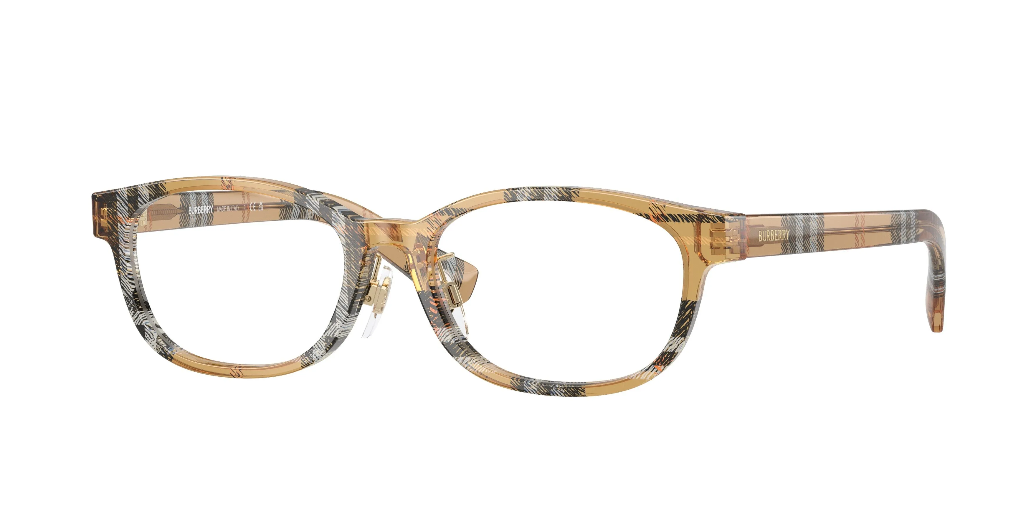 Burberry BE2447D 4163 Montature da vista Acetato Marrone Rotonda Normale - immagine 1