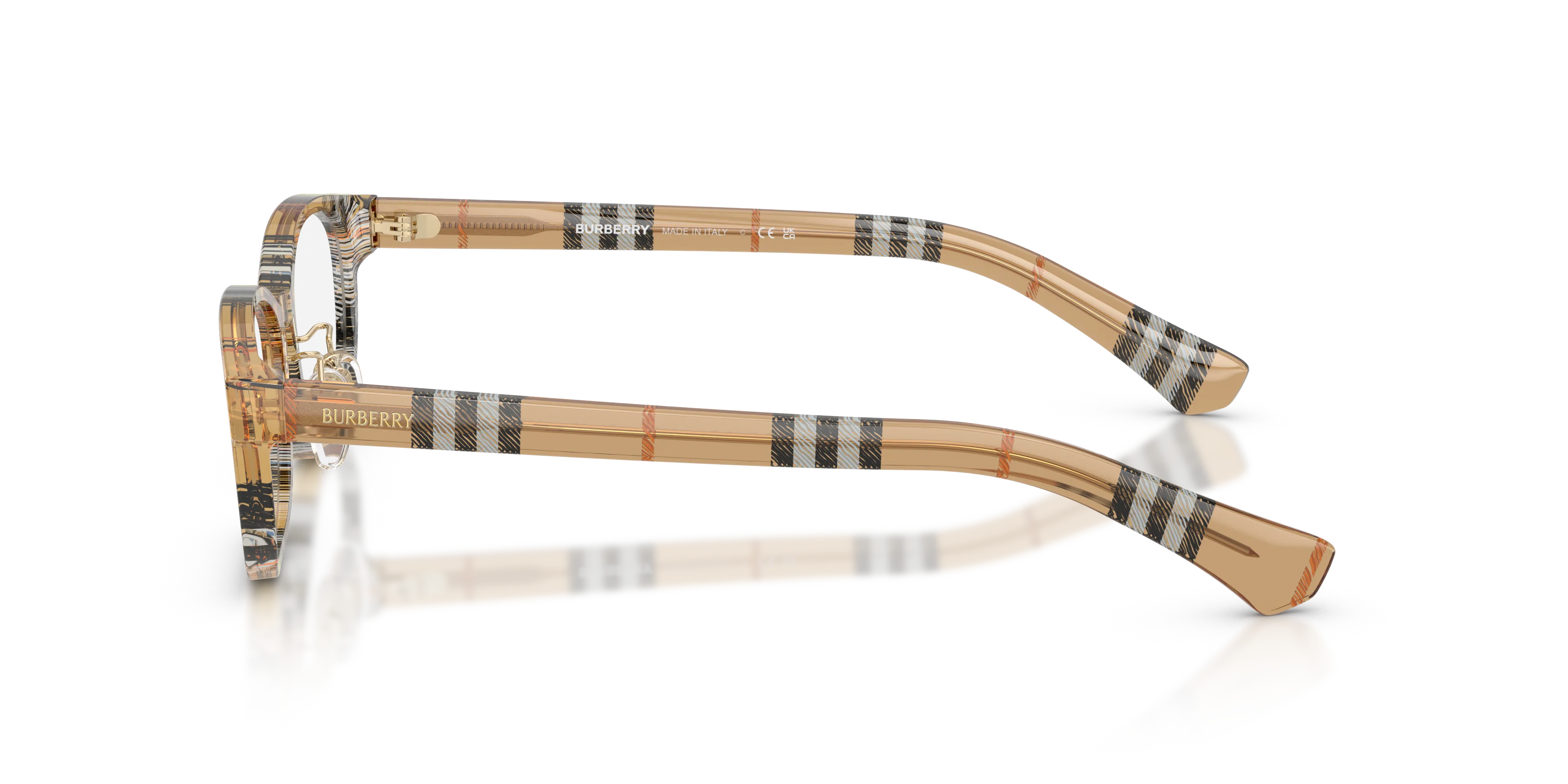 Burberry BE2447D 4163 Montature da vista Acetato Marrone Rotonda Normale - immagine 4
