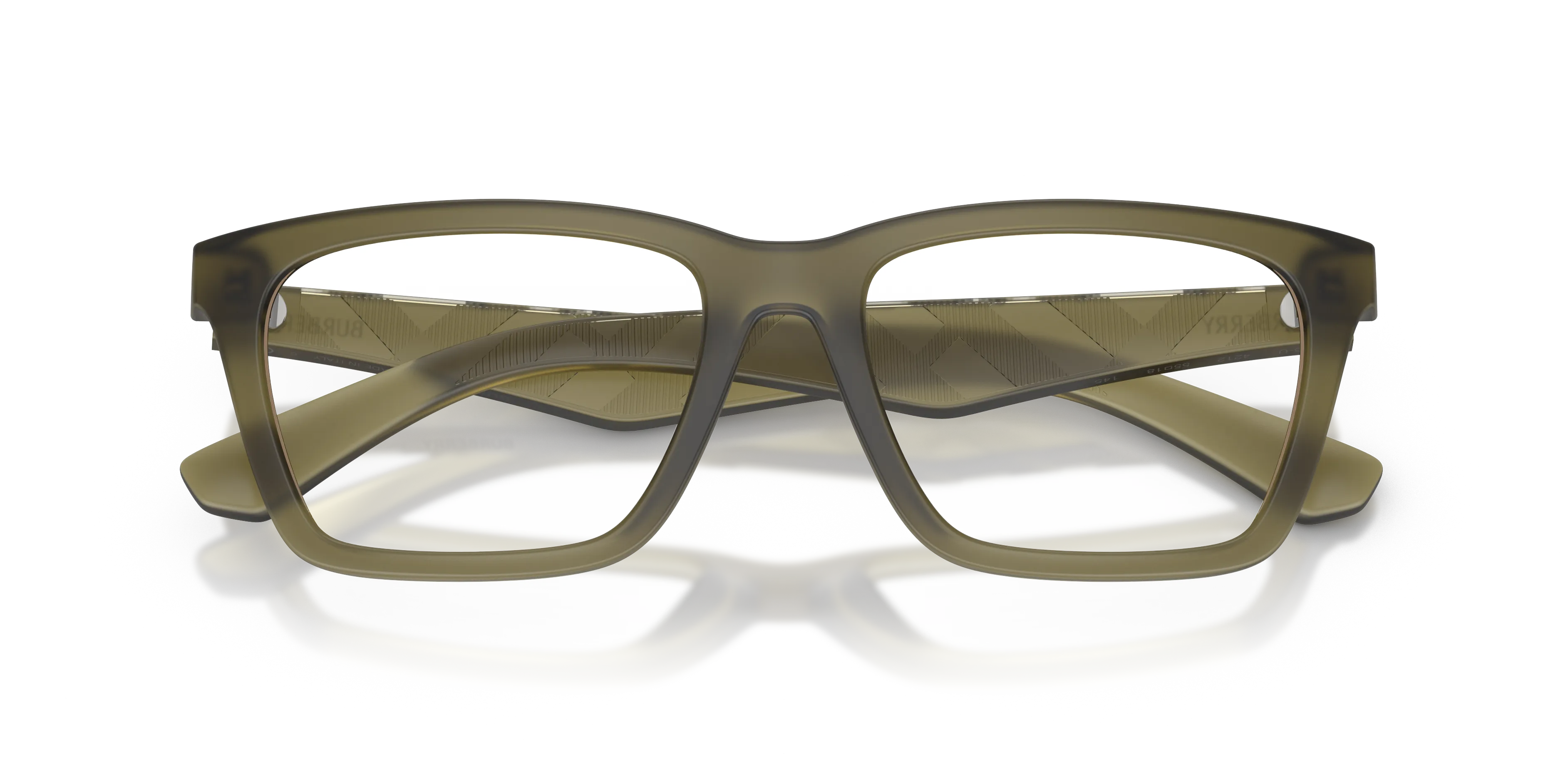 Burberry BE2446U 4212 Montature da vista Iniettato Verde Squadrata Normale - immagine 2