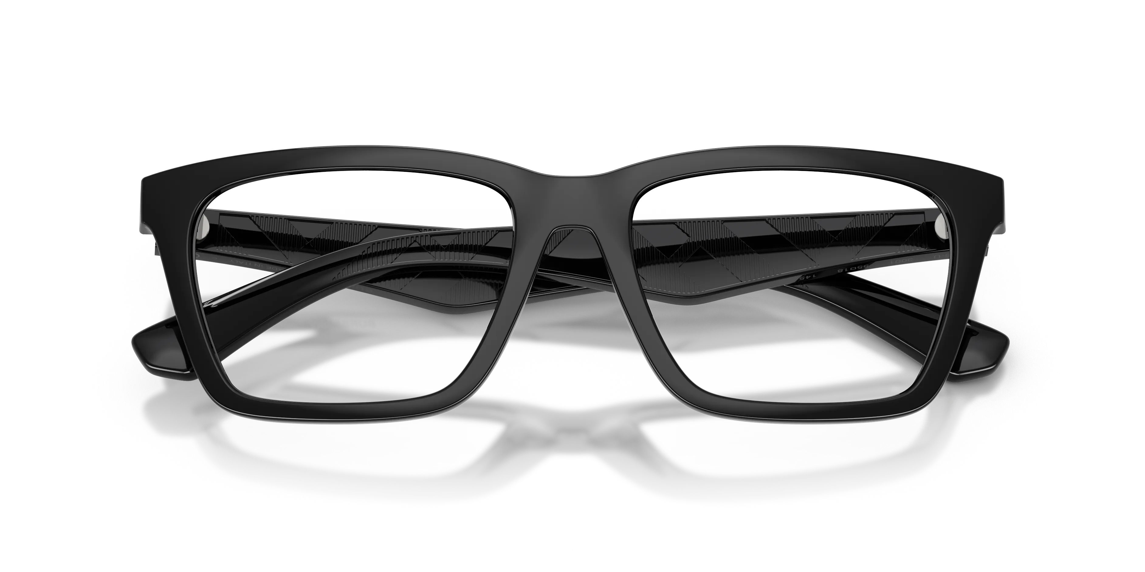 Burberry BE2446U 3001 Montature da vista Iniettato Nero Squadrata Normale - immagine 2
