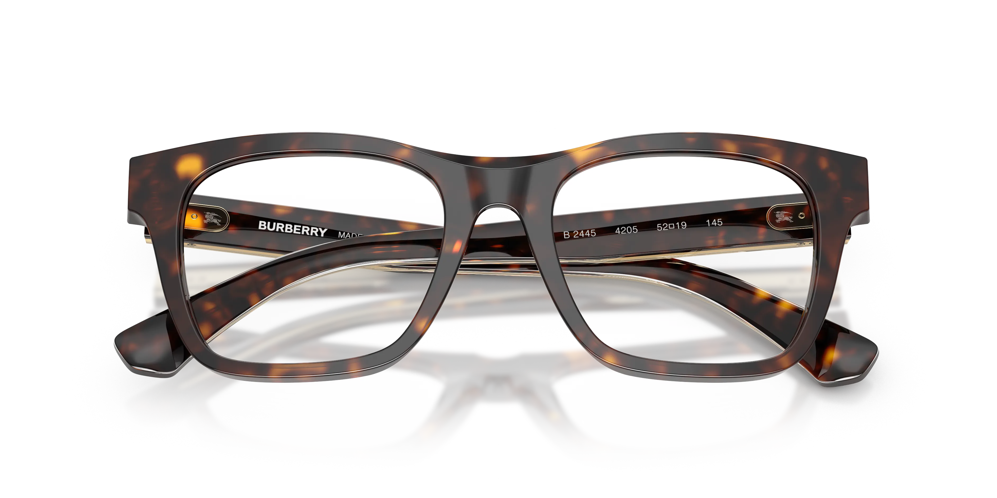 Burberry BE2445 4205 Montature da vista Acetato Marrone Squadrata Normale - immagine 2