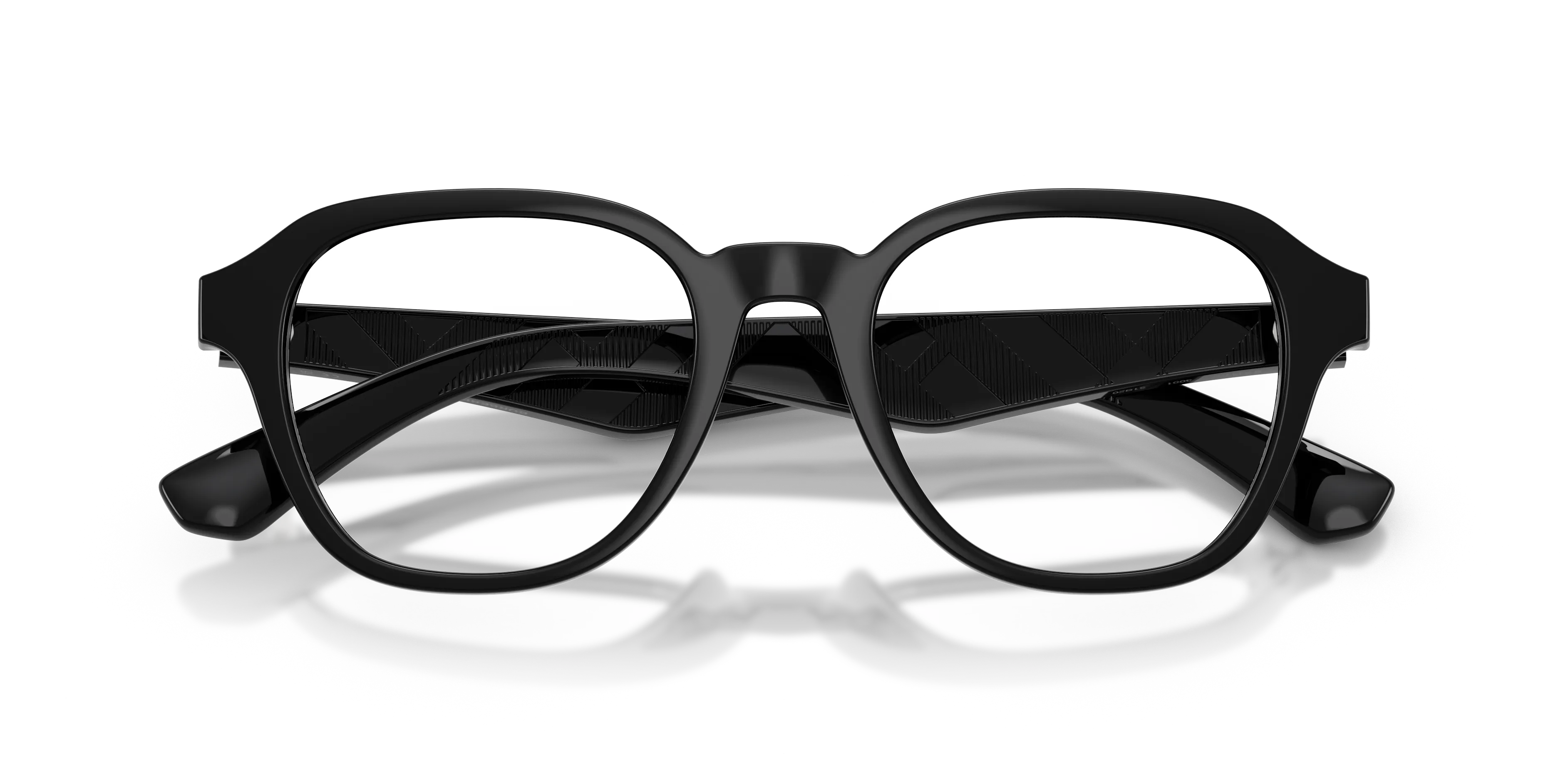 Burberry BE2444U 3001 Montature da vista Iniettato Nero Pantos Normale - immagine 2