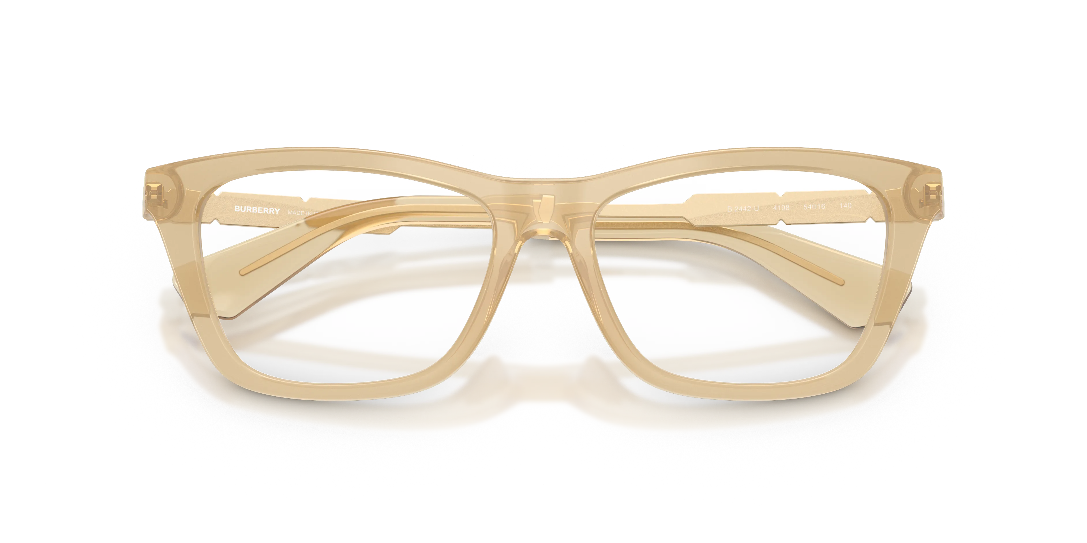 Burberry BE2442U 4198 Montature da vista Iniettato Giallo Squadrata Normale - immagine 2