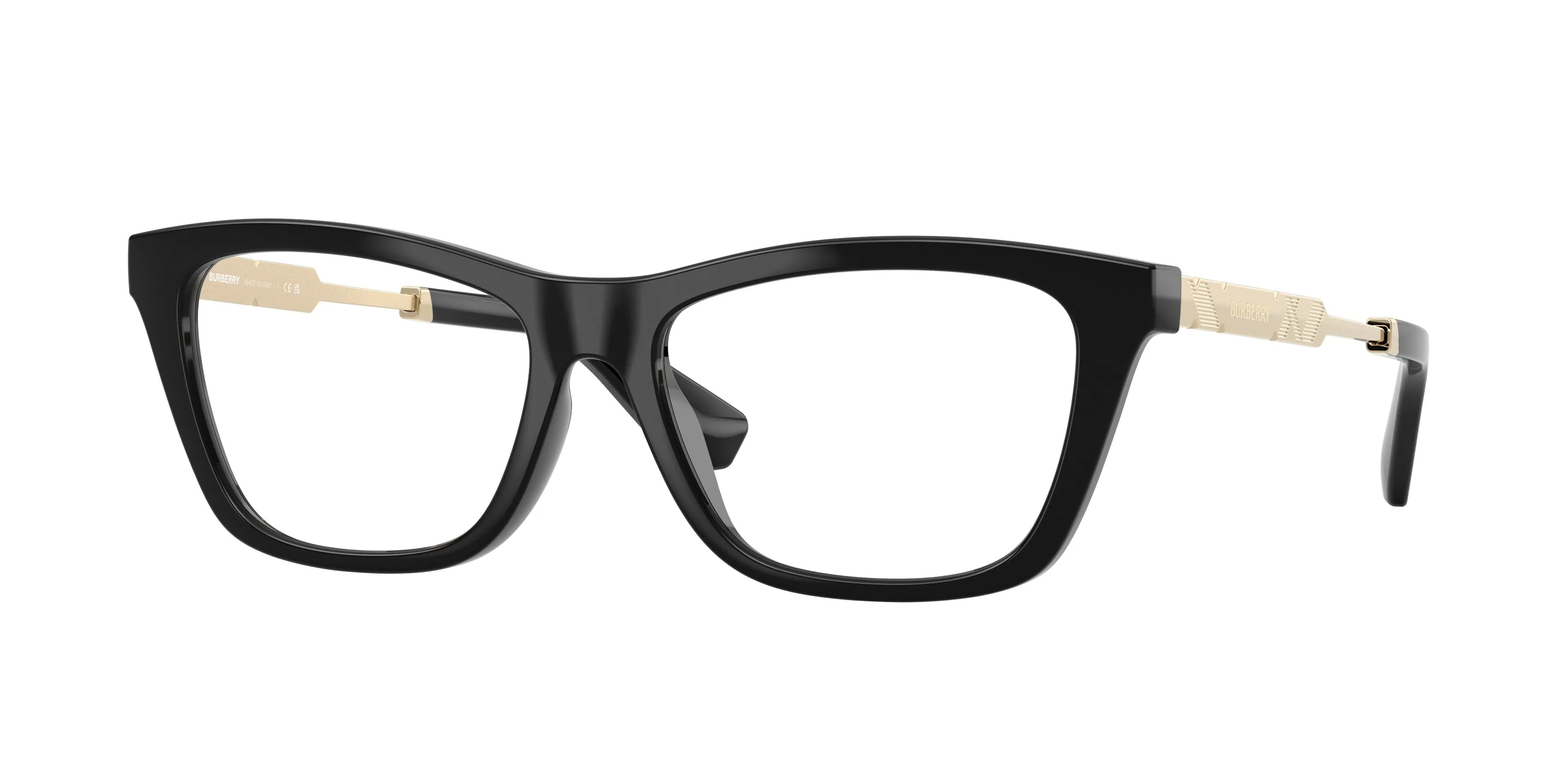 Burberry BE2442U 3001 Montature da vista Iniettato Nero Squadrata Normale - immagine 1